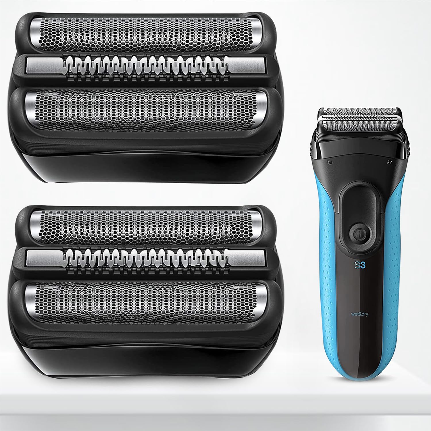 21B Series 3 Replacement Heads Compatible With Braun Series 3 Electric Shaver For Braun S3 Foil Shaver Fit For Electeic Razor 54