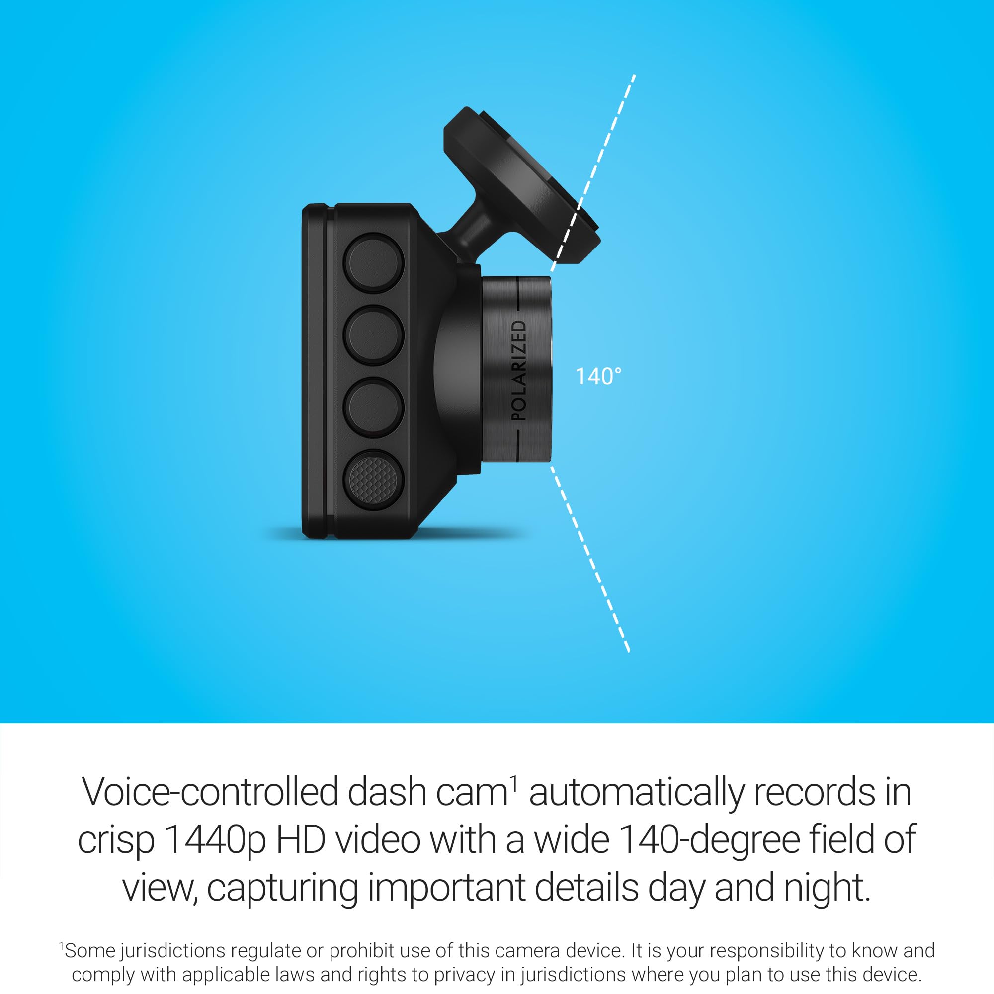 Garmin Dash Cam X210, Compact 1440P Hd Dash Cam With A 140 Degree Field Of View, Built In Clarity Polarizer, Voice Controlled, G