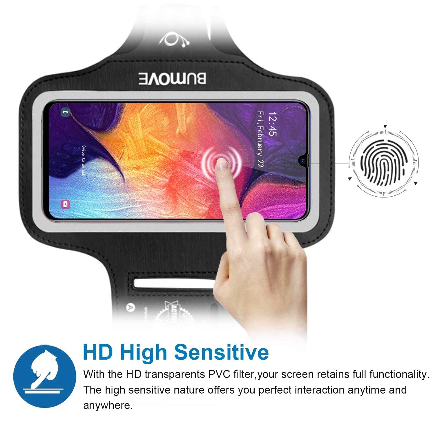 Galaxy A54, A14, A13, A12 Armband, Bumove Gym Running Workouts Sports Phone Arm Band For Samsung Galaxy A53 A32 A14 A13 A12 A03S