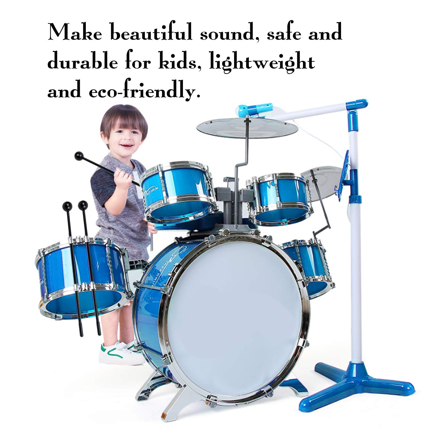 Framendino, 10 Pack Plastic Bell Mallets Solid Drum Percussion Sticks Hammer For Drum Chime Xylophone 11 Inch Long Black