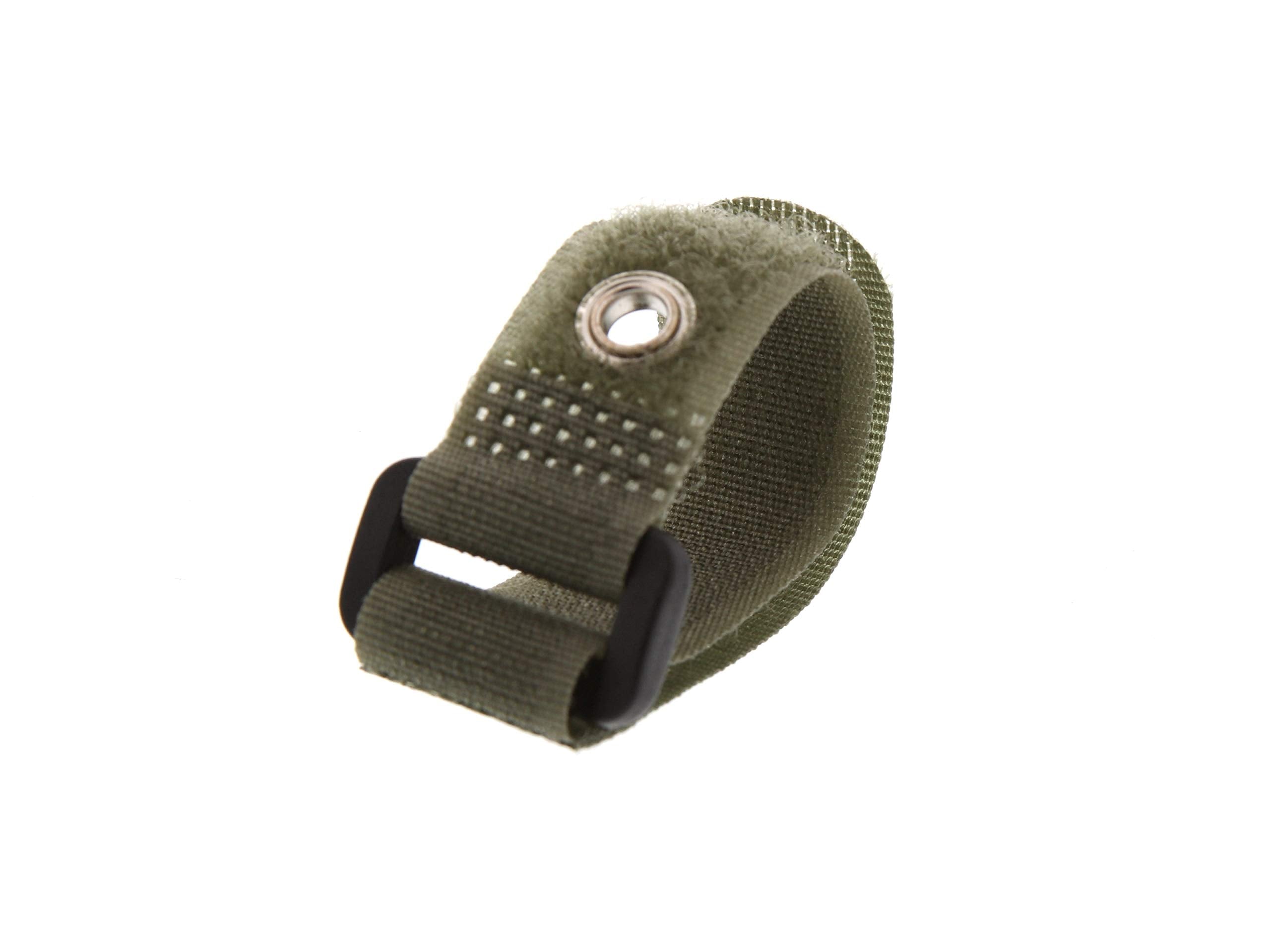 Secure 6 x 5/8 Inch Camouflage Green Cinch Straps with Eyelet - 5 Pack