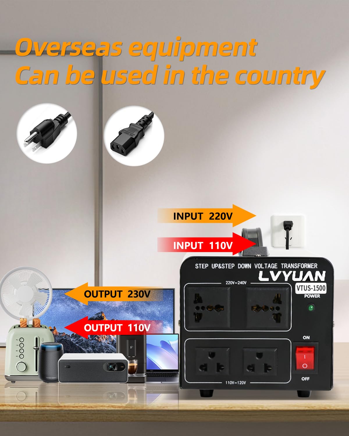 Lvyuan Voltage Converter Transformer 1500 Watt Step Up/Down Convert From 110V 120V To 220V 240Vt And From 220V 240V To 110V 120V