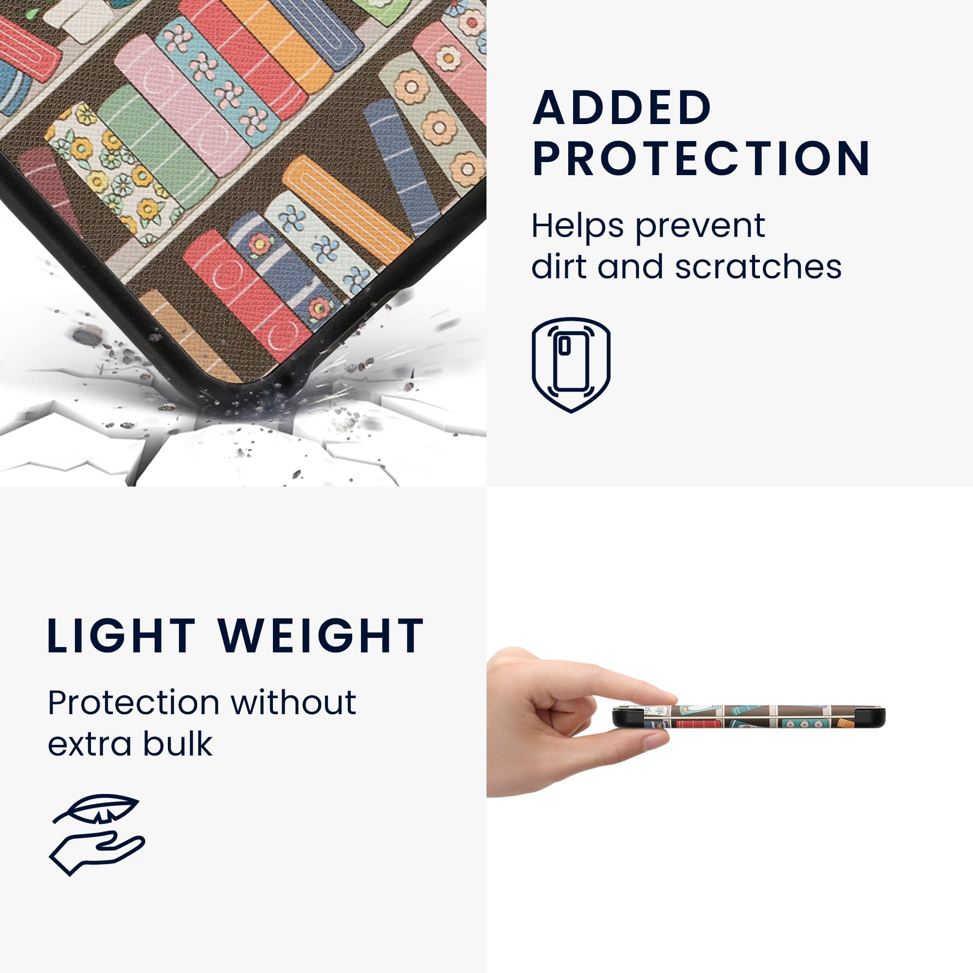 Kwmobile Case Compatible With Barnes & Noble Nook Glowlight 4 / 4E Case   Ereader Cover   Summer Library Blue/Green/Dark Pink