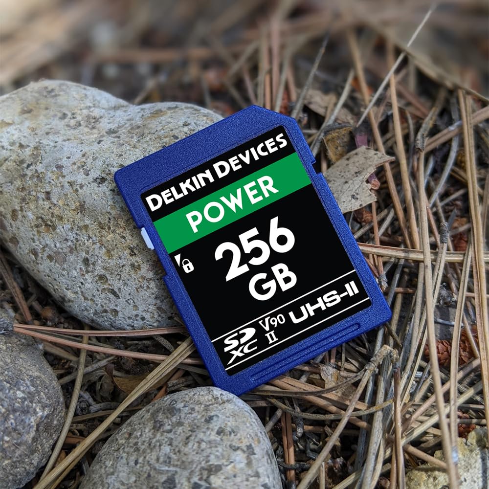 Delkin Devices Power 256Gb Sdxc Uhs-Ii (V90) - 300Mb/S Read, 250Mb/S Write | For 8K, 4K, Hdr, And 360 Video | High-Performance F