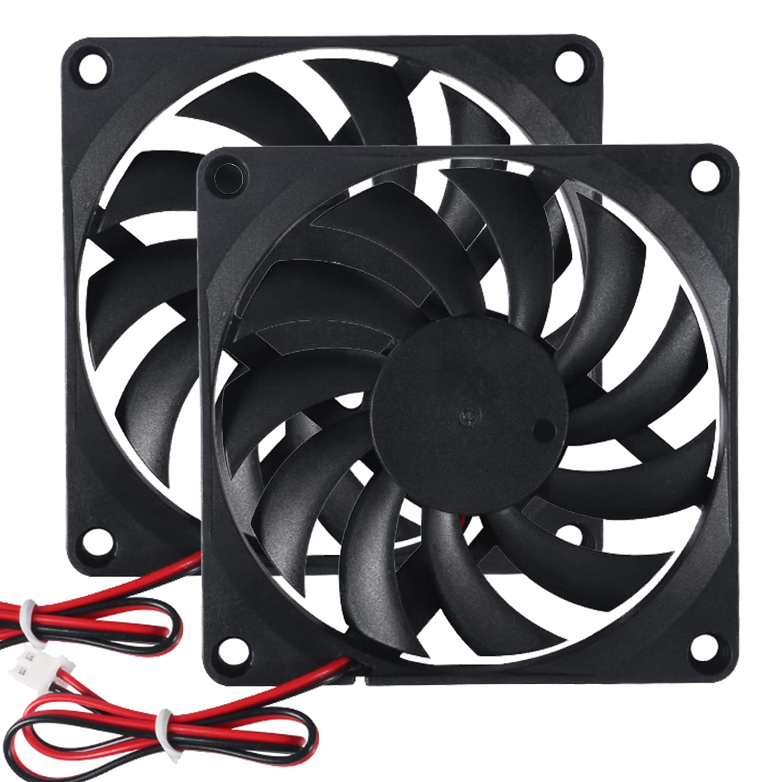 2Pcs Dc 24V 8010 Fan Dual Ball Bearings 80Mm 10Mm Fan 3D Printer 80X80X10 Brushless Cooling Fan For Makerbot For 3D Printer Pc C