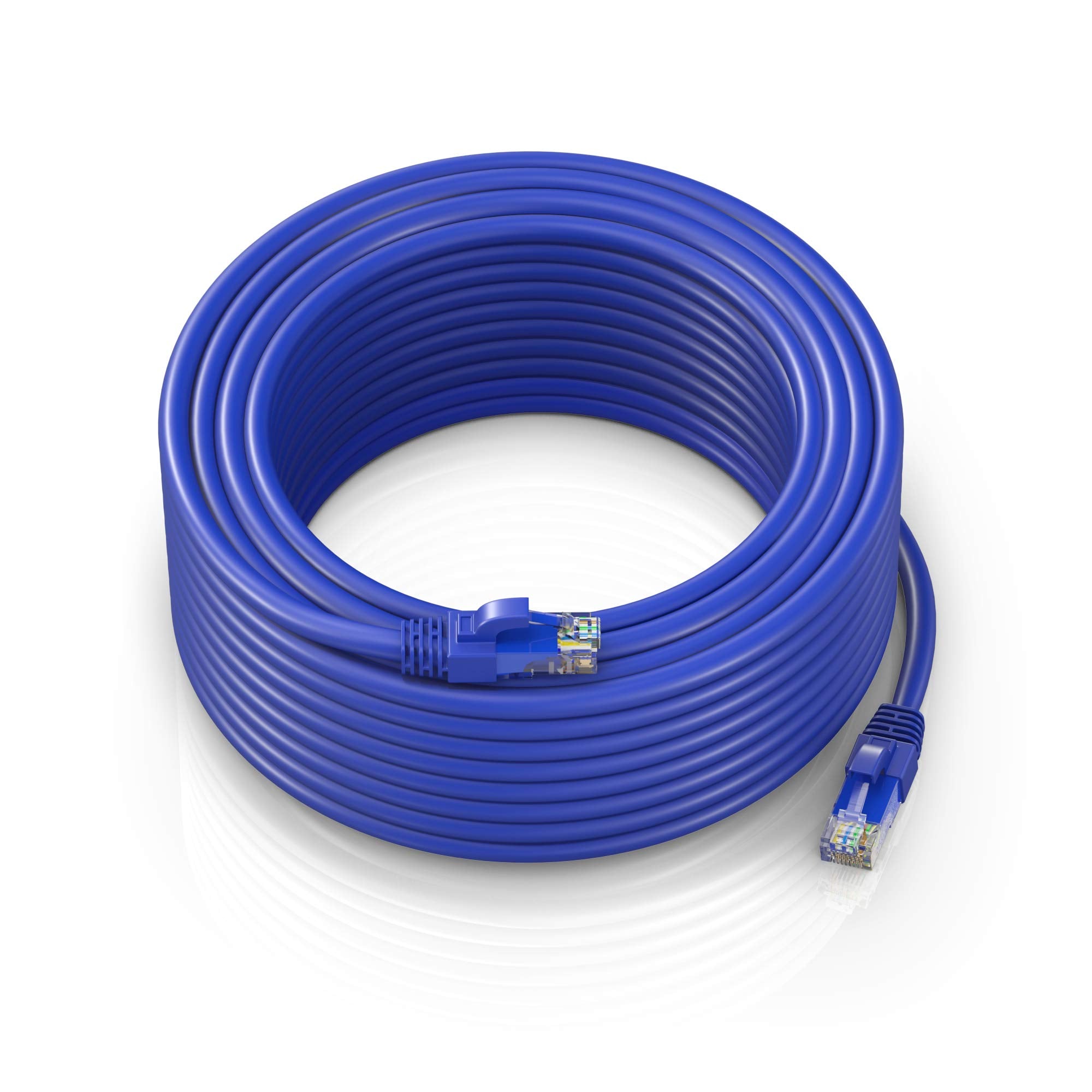 Maximm Cat 6 Ethernet Cable 150 Ft   High Speed Lan Cable, Internet Cable, Patch Cable, And Network Cable   Utp, 10Gbps, 550Mhz Ethernet Cord   Blue