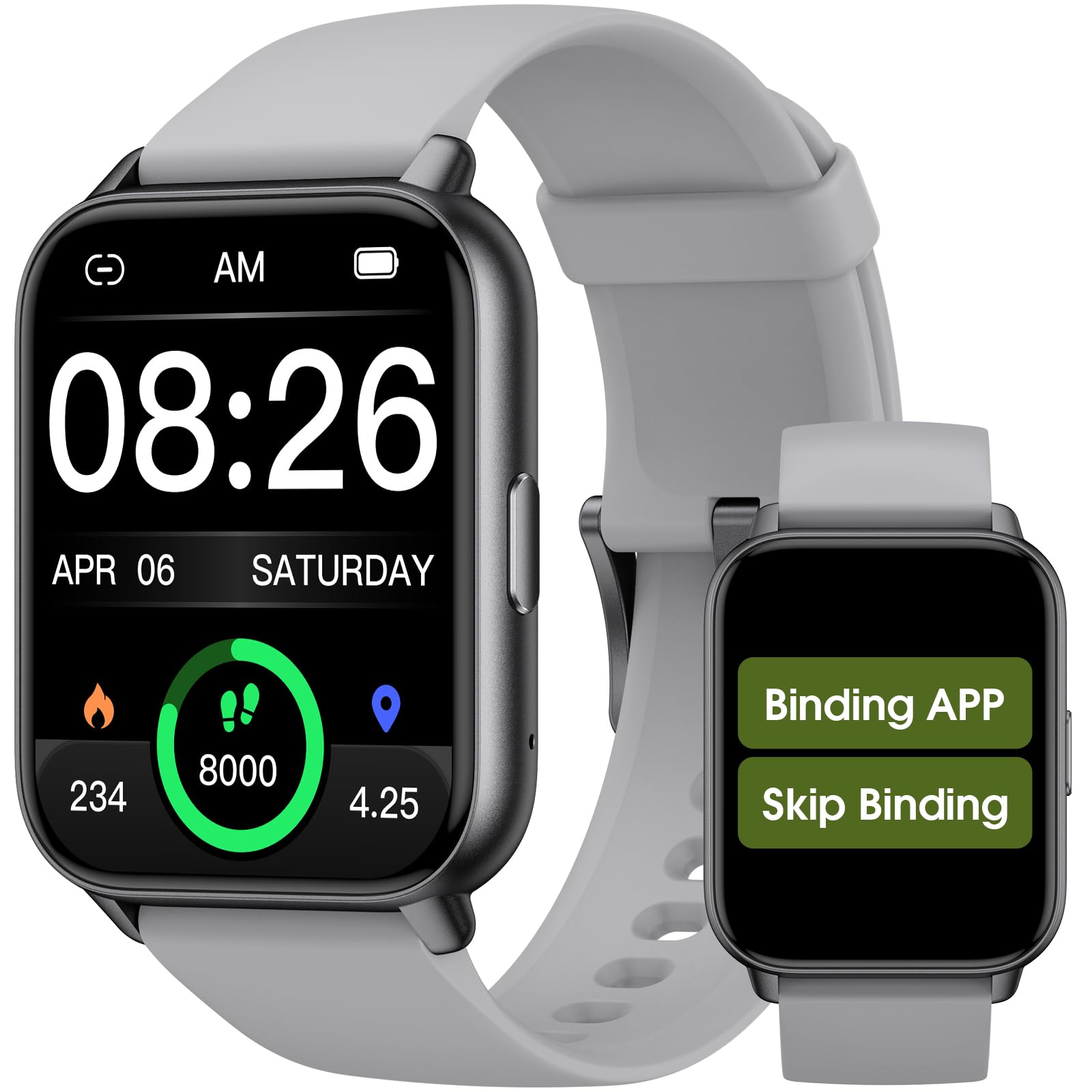 Kummel Smart Watch For Men Women, No App/Phone Required, Fitness Tracker With Pedometer, Bluetooth Call (Answer/Make Call), Hear