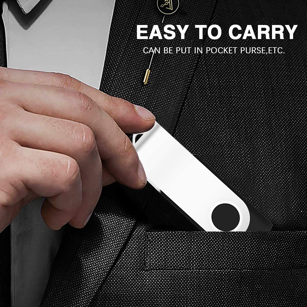 Eastbull 100Pcs Bulk Flash Drives 4 Gb Usb 2.0 Flash Drives Pack Thumb Drive Bulk Usb Drive Bulk Swivel Pen Drive (Black)