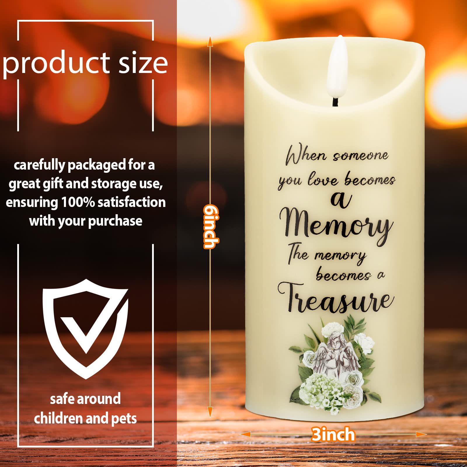 Memorial Candles Memorial Gifts Led Memorial Candles For Loss Of Loved One Sympathy Flameless Candles Bereavement Gifts Battery