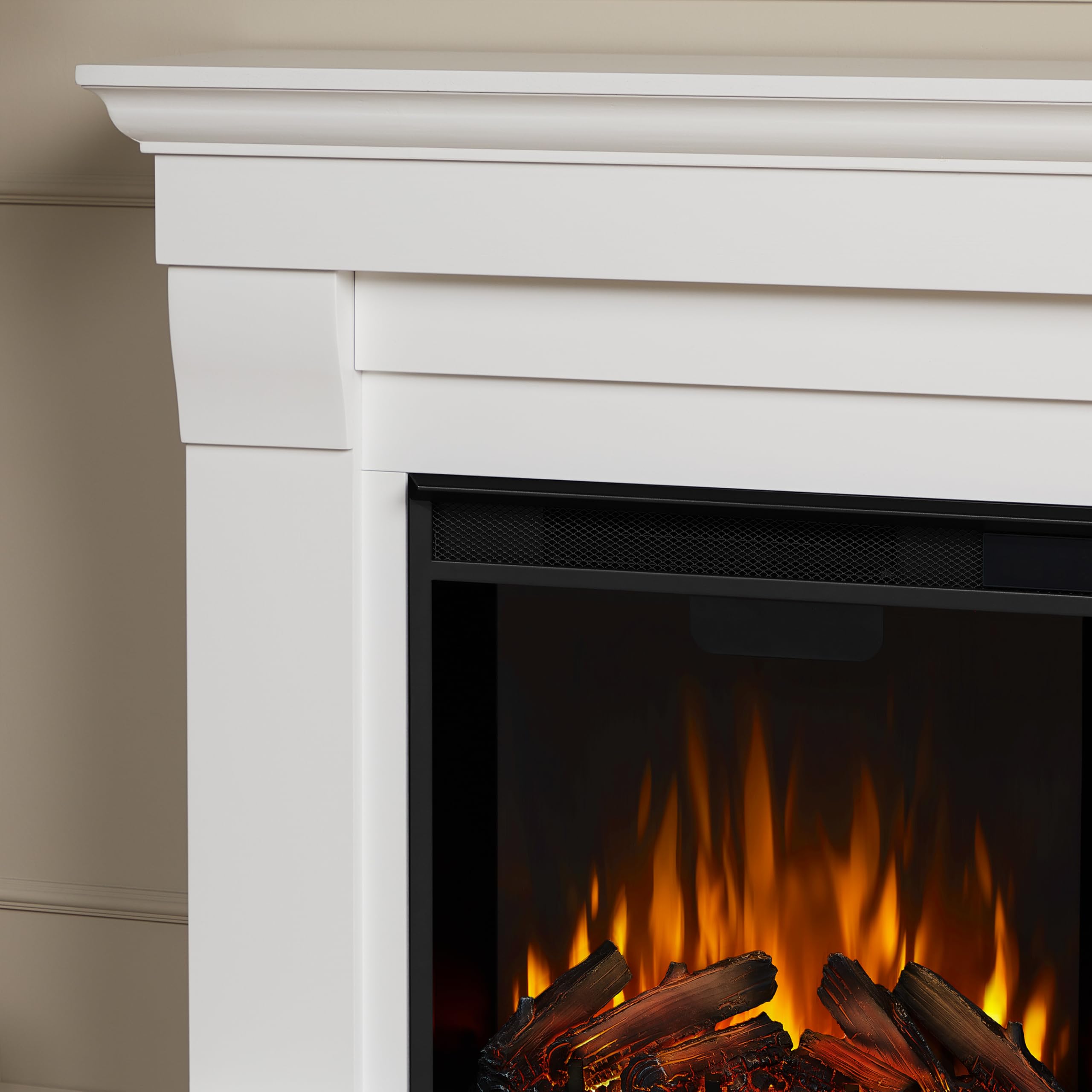 Real Flame White Chateau Electric Fireplace, Small