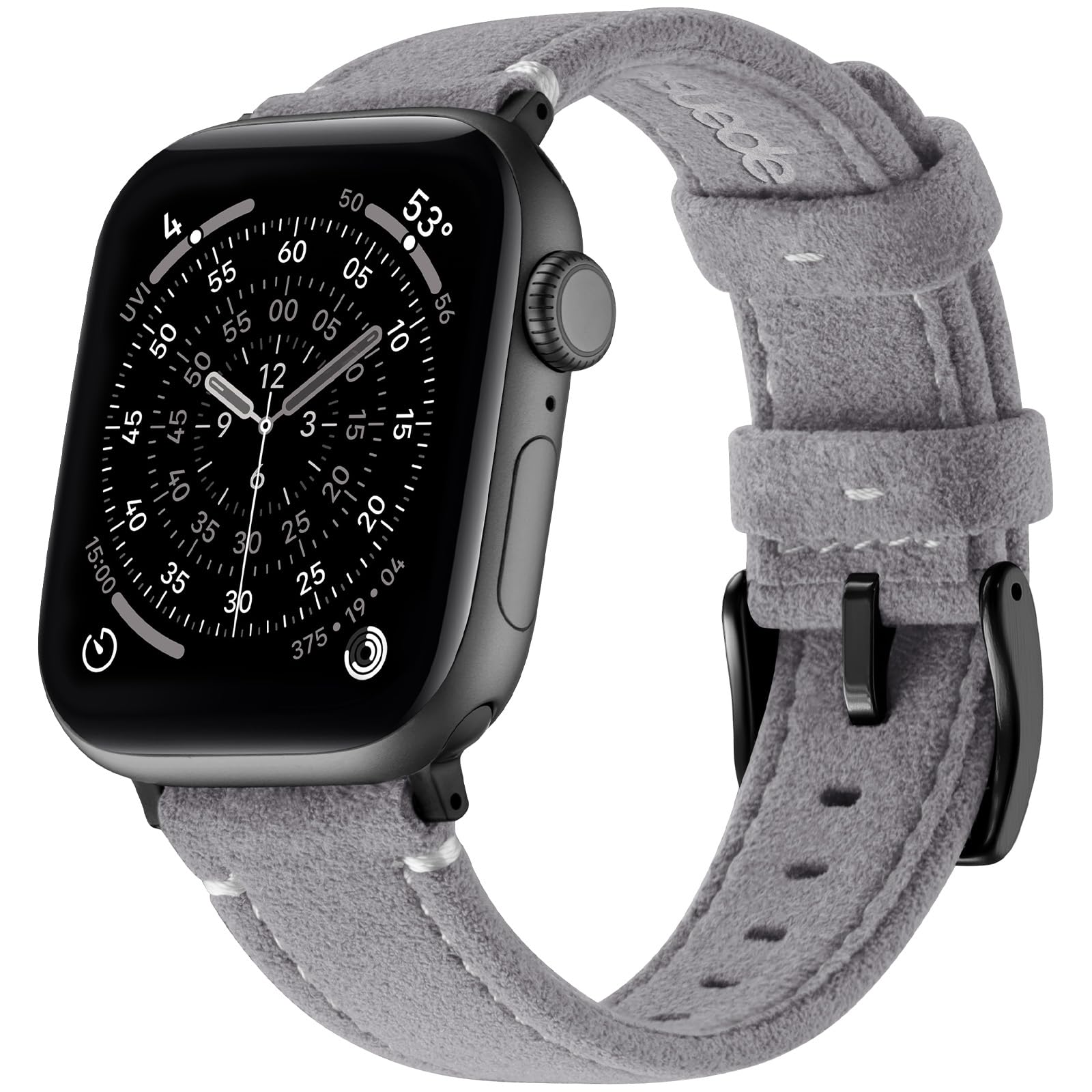 Bandletic Suede Leather Band Compatible with Apple Watch Bands for Women Men, Soft Breathable Replacement Strap for iWatch Serie