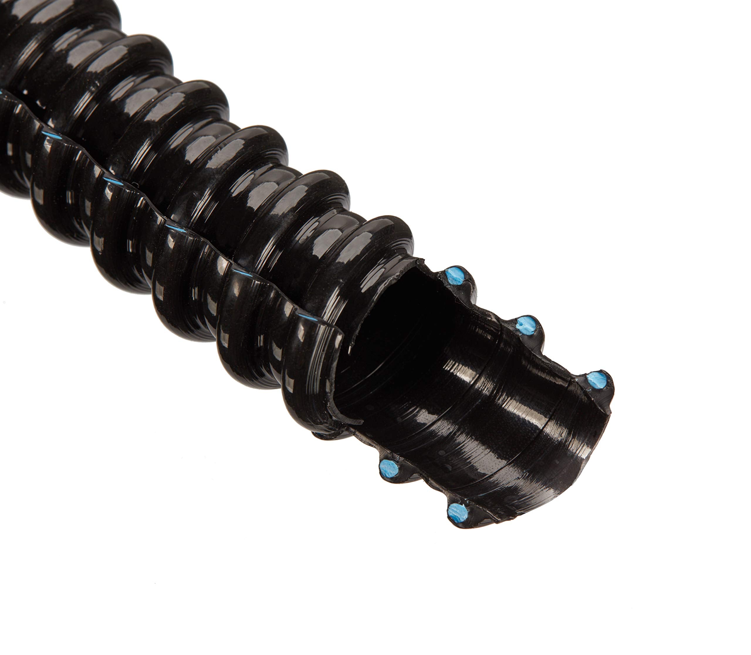 (2'' Dia X 100 Ft, Black) Hydromaxx Flexible Corrugated Pvc Split Tubing And Convoluted Wire Loom   Uv Stabilized   Rated For Ou