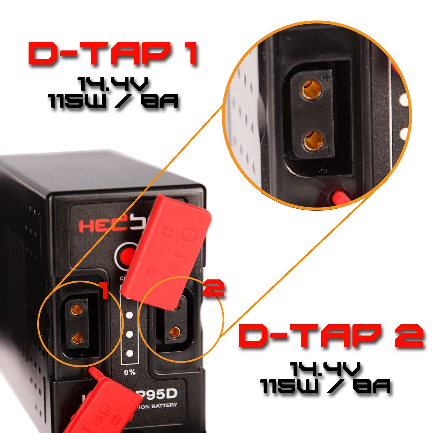 Hedbox Hed Bp75D   Li Ion Battery (75Wh / 5200Mah) 2X D Tap & Usb Out, Compatible With Sony Bp U60 And Pmw, Ilme Fx6, Pxw Fx9 Ca