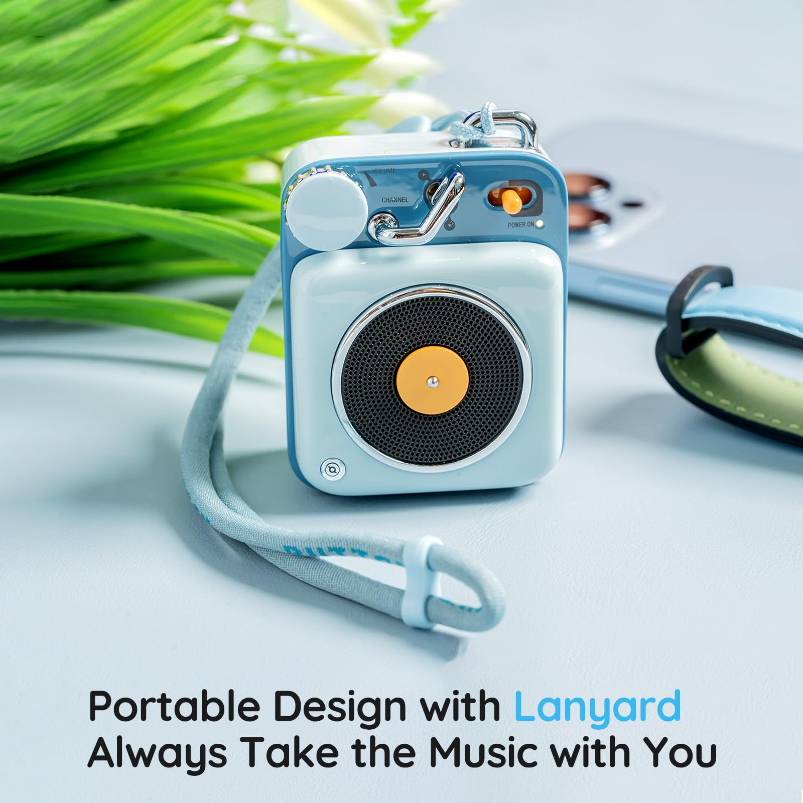 Muzen Mini Bluetooth Speaker, Button Portable Metal Small Cute Wireless Speaker, Rechargeable Hifi Loud Volume Audio Speaker Wit