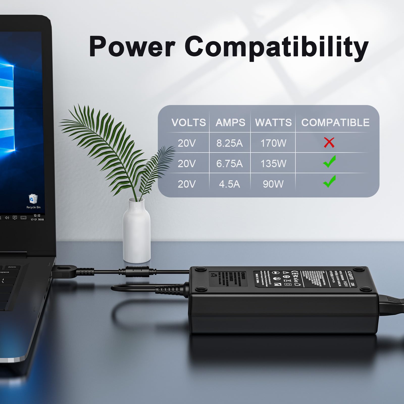 135W Slim Tip Laptop Charger For Lenovo Thinkpad X1 Extreme E440 L440 P1 P50S P51S P15V P16 S3 T431S T15 W540 4X20E50558 8880150