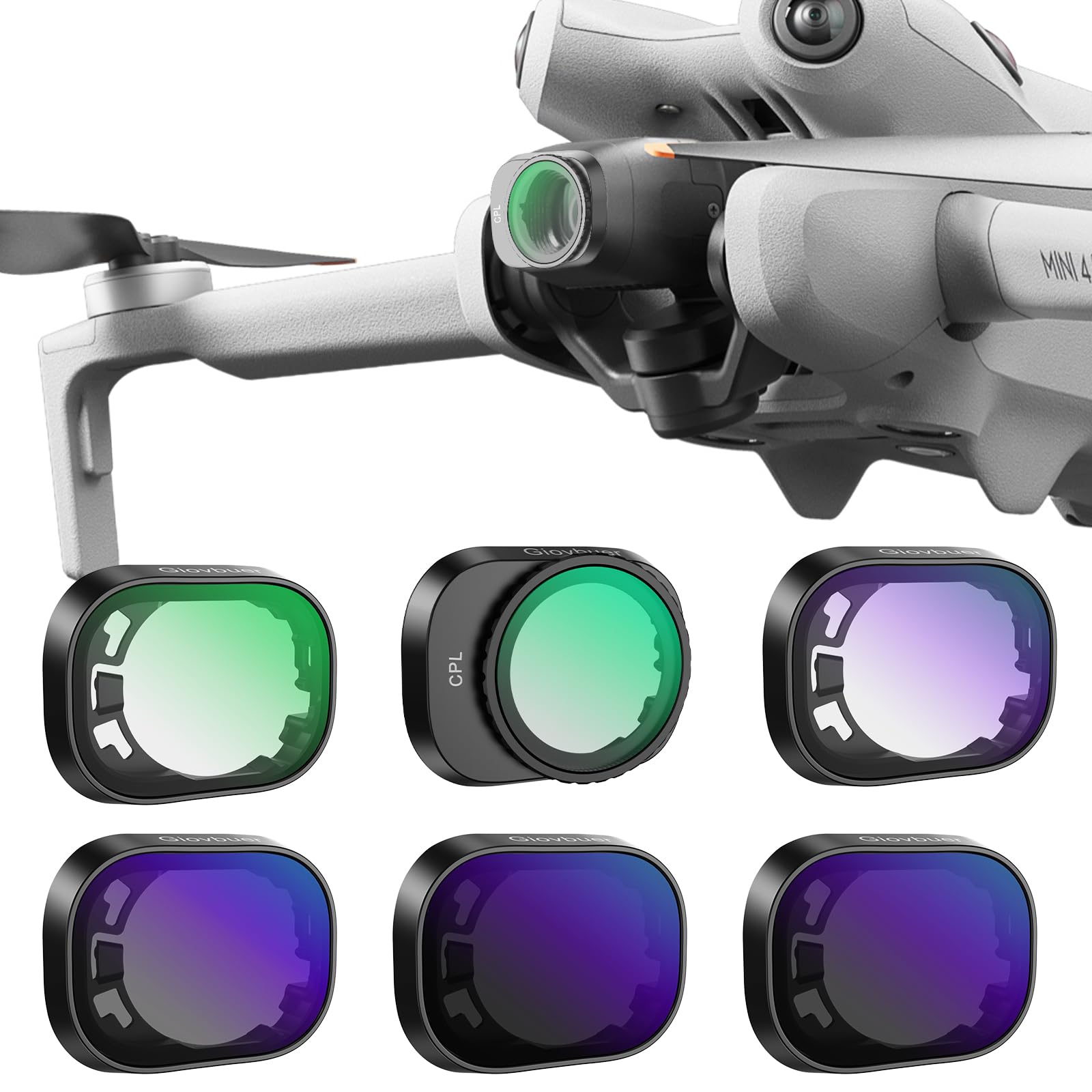Giovbuer Nd Filter Set Compatible With Dji Mini 4 Pro, 6 Pack Filter For Dji Mini 4 Pro(Uv,Cpl,Nd8,Nd16,Nd32,Nd64