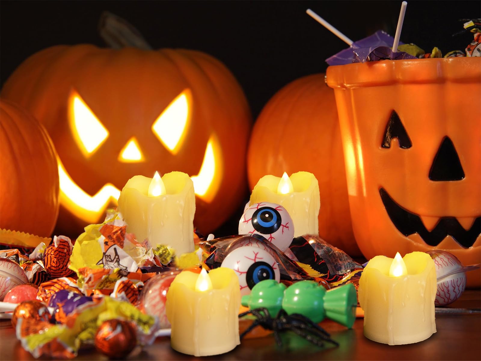 Candle Idea 6 Battery Operated Led Votives With Remote Timer Small Unscented Flickering Flameless Electric Candles For Kitchen H