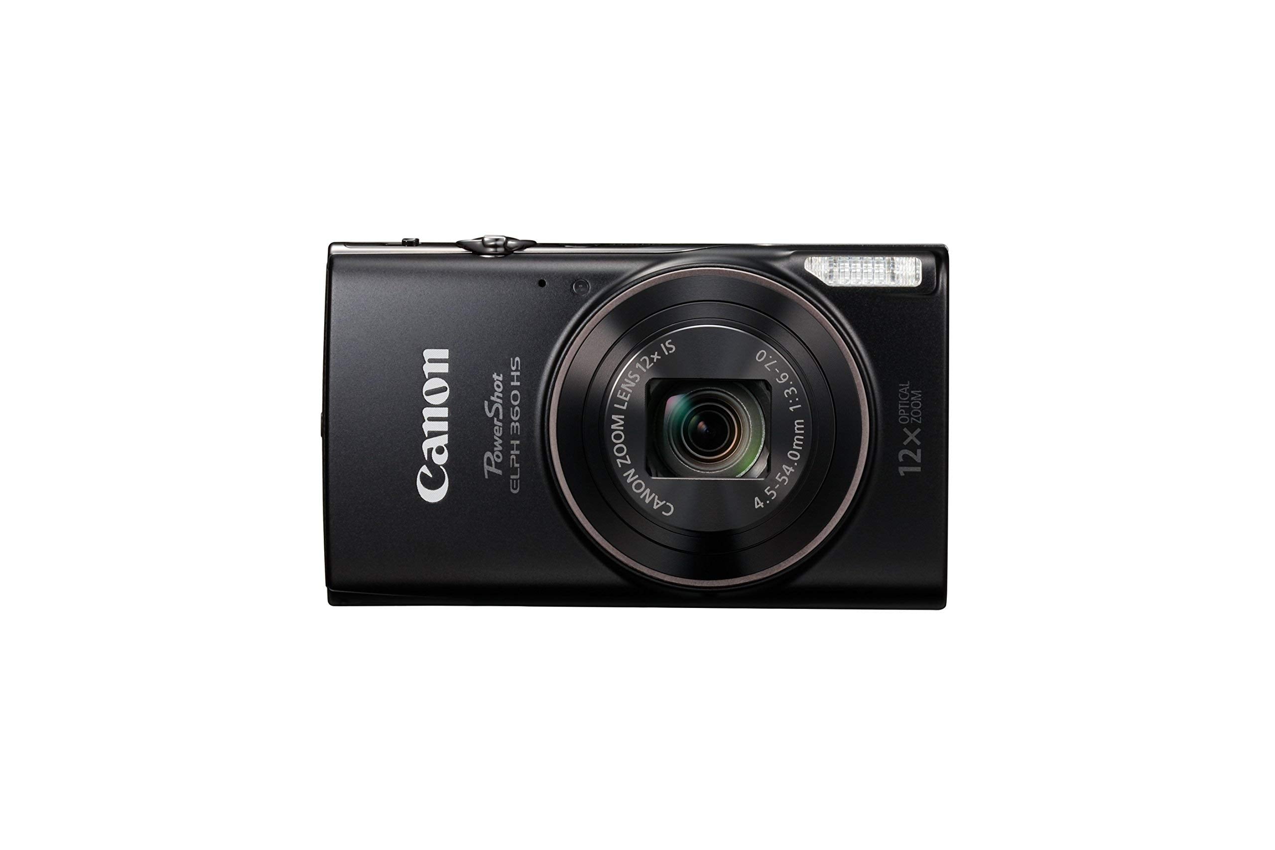 Canon PowerShot ELPH 360 Digital Camera w/ 12x Optical Zoom and Image Stabilization   Wi Fi & NFC Enabled (Black)