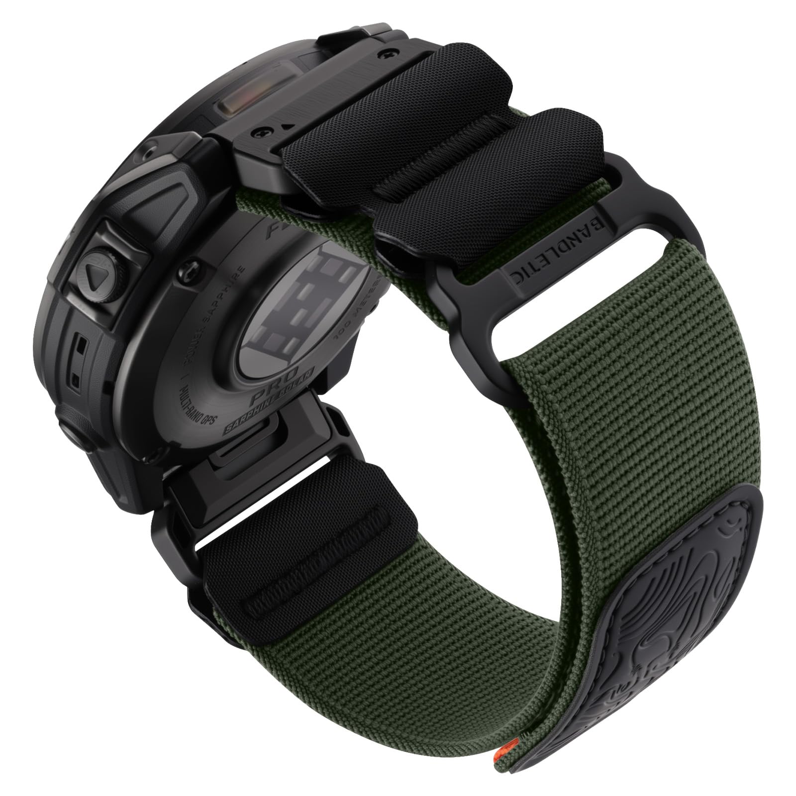 Bandletic 22mm Quick Fit Watch Bands Compatible with Garmin Fenix 8 47mm 7 6 Pro 5 Plus Watch Band, Rugged Tactical Nylon Strap 