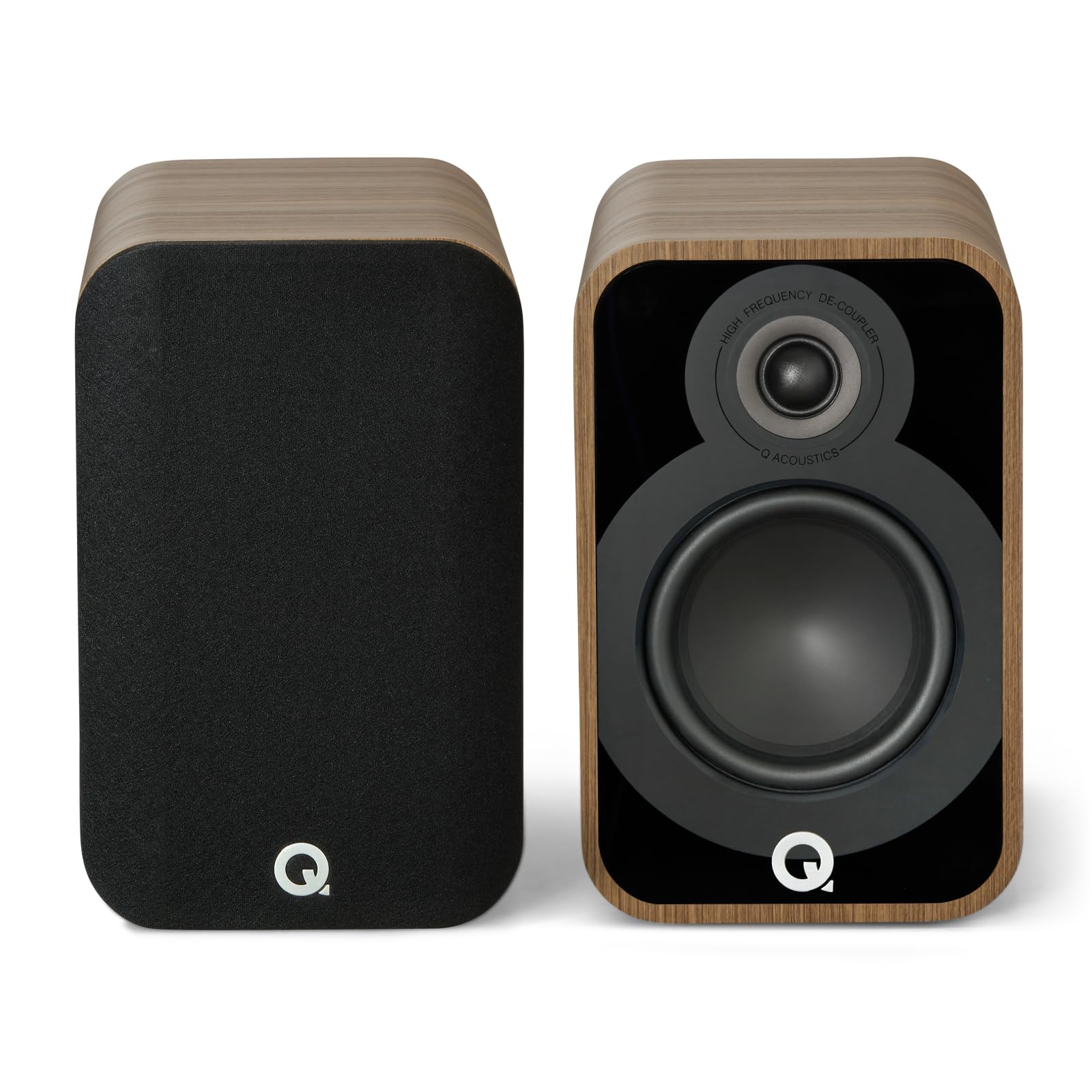 Q Acoustics 5020 Bookshelf Speakers Pair Holme Oak   5'' Mid/Bass Driver, 1'' Tweeter   Stereo System For Home Theater Entertain