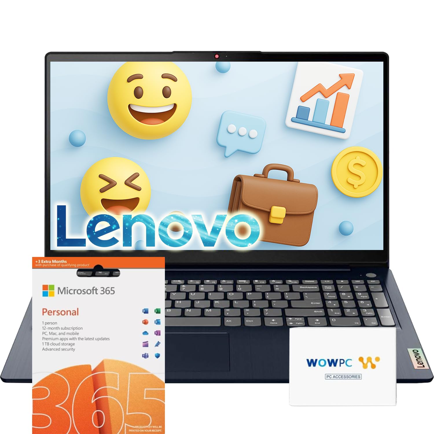 Lenovo 15.6 inch IdeaPad Laptop Computer, 36GB DDR4 RAM, 1TB PCIe SSD, Intel Dual Core Processor, Type-C, HDMI, w/WOWPC Recovery