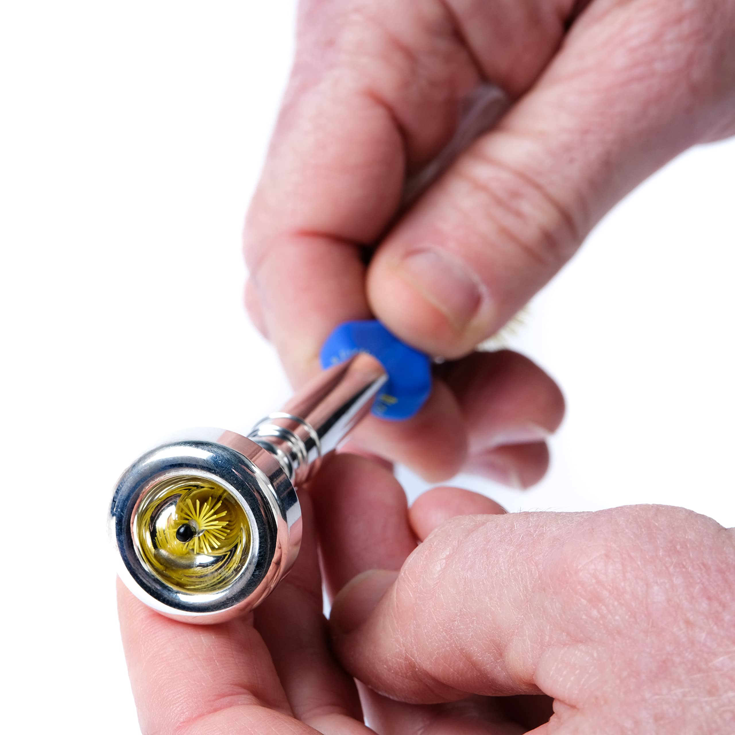 Musicnomad Premium 2 N 1 Brass Mouthpiece & Cup Brush For Trumpet, Trombone, French Horn, Tuba, Euphonium & More (Mn760)