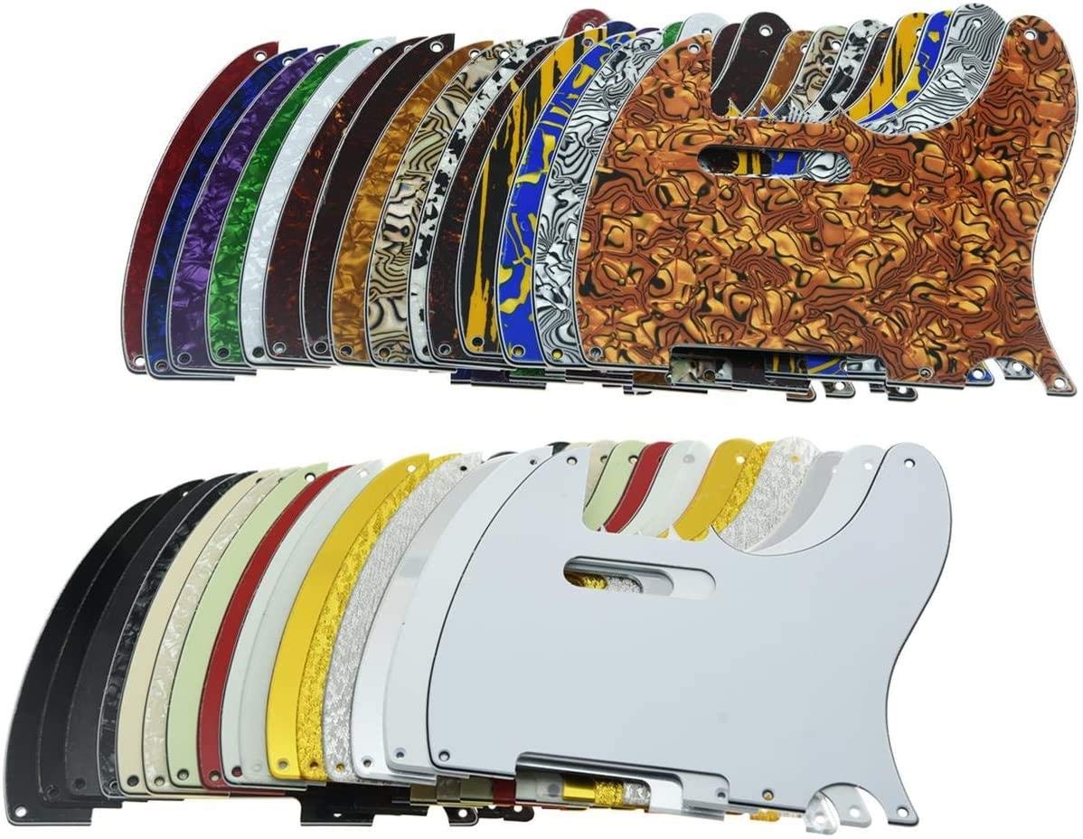 Dopro 5 Hole Vintage Tele Guitar Pickguard Scratch Plate Fits Usa/Mexican Fender Telecaster Aged Pearl