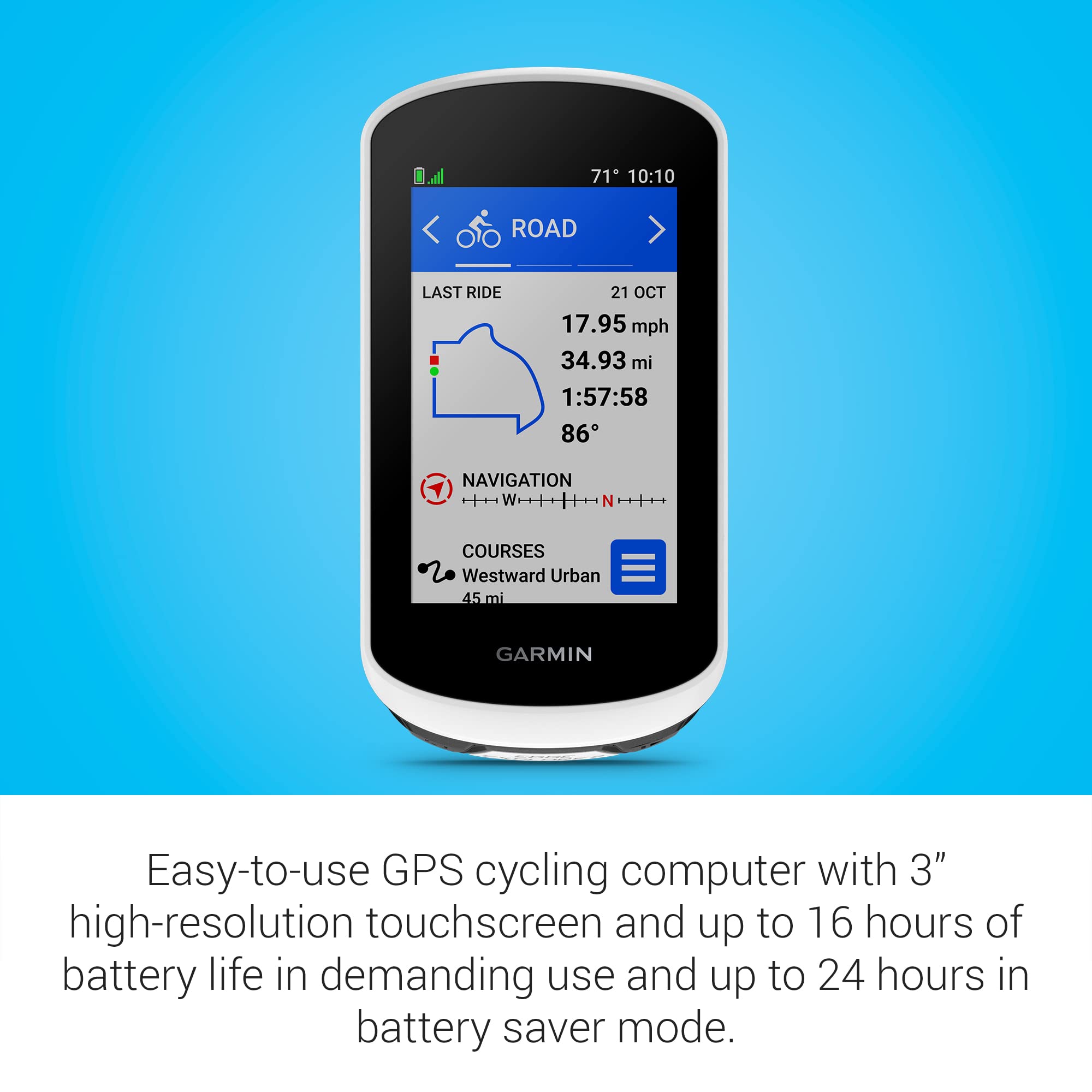 Garmin Edge Explore 2, Easy To Use Gps Cycling Navigator, Ebike Compatibility, Maps And Navigation, With Safety Features