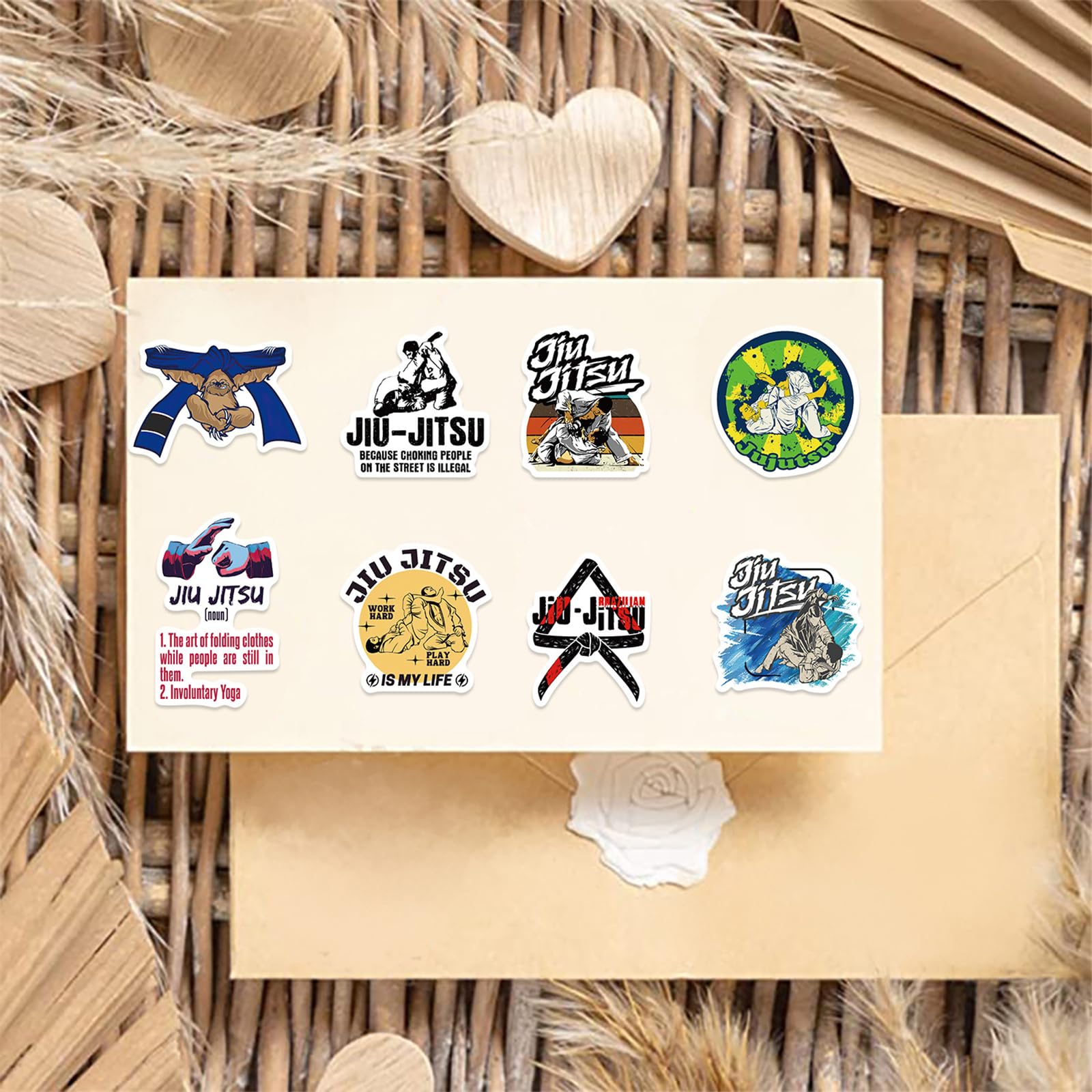 Jujutsu Stickers For Girl Jiu Jitsu Fighter Stickers 50Pcs Brazilian Jiu Jitsu Stickers Jiujitsu Life Stickers For Kids Teens Ae