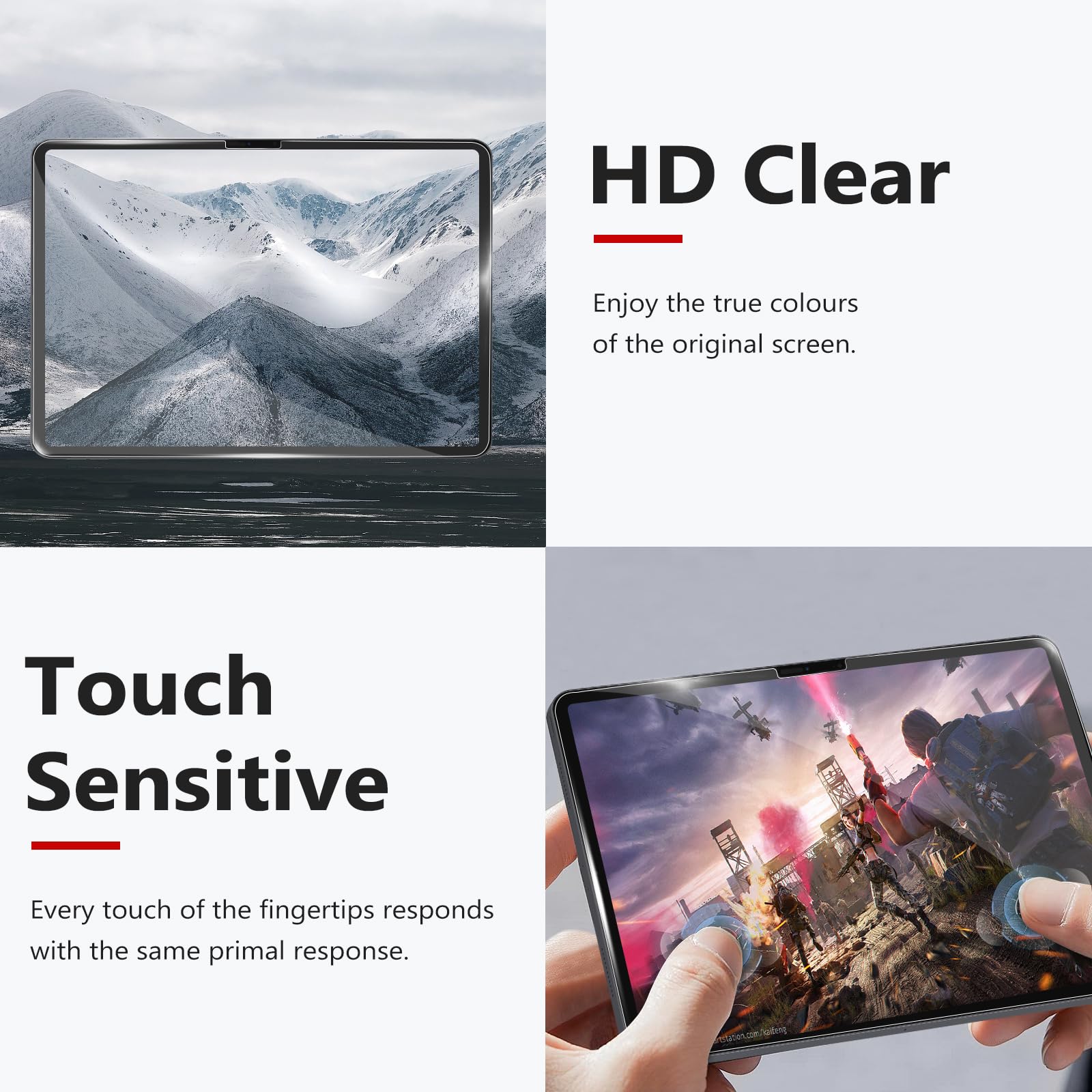 Bersem Screen Protector Compatible With Ipad Pro 13 Inch 2024 (M4), Tempered Glass, Ultra Clear, Anti Scratch, Case Friendly, Ez