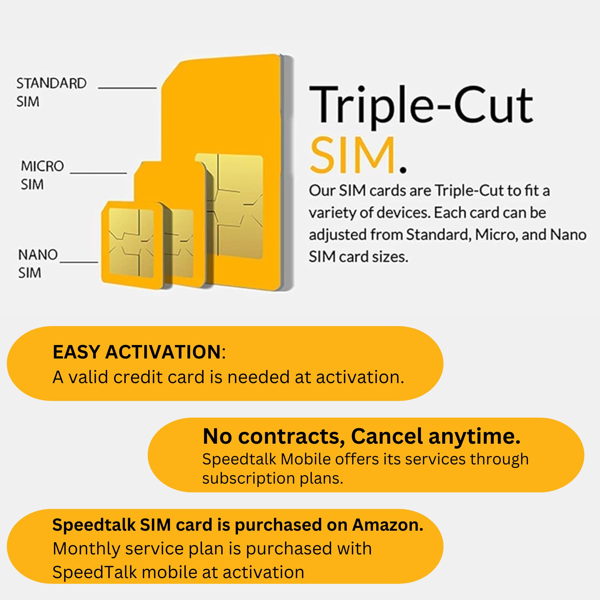 Speedtalk Mobile Tracker Sim Card For 5G 4G Lte Gsm Pet Senior Kids Car All Gps Tracking Devices | Talk Text Data | 3 In 1 Sim C