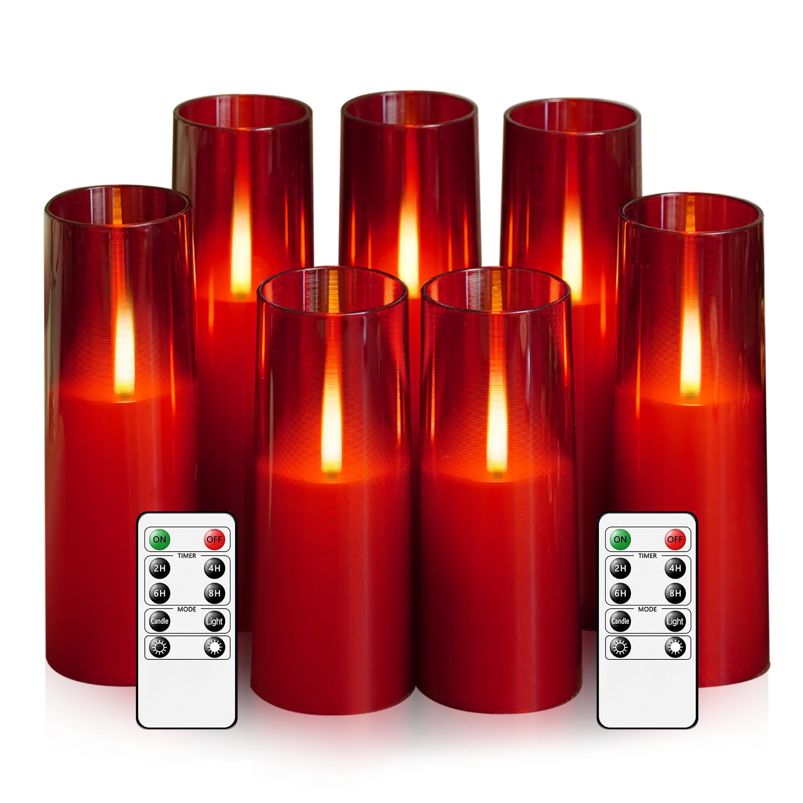 Kakoya Flameless Led Candles Upgraded Realistic Flickering Flame Electric Candles,7Pcs Battery Operated Candles With Remote Time