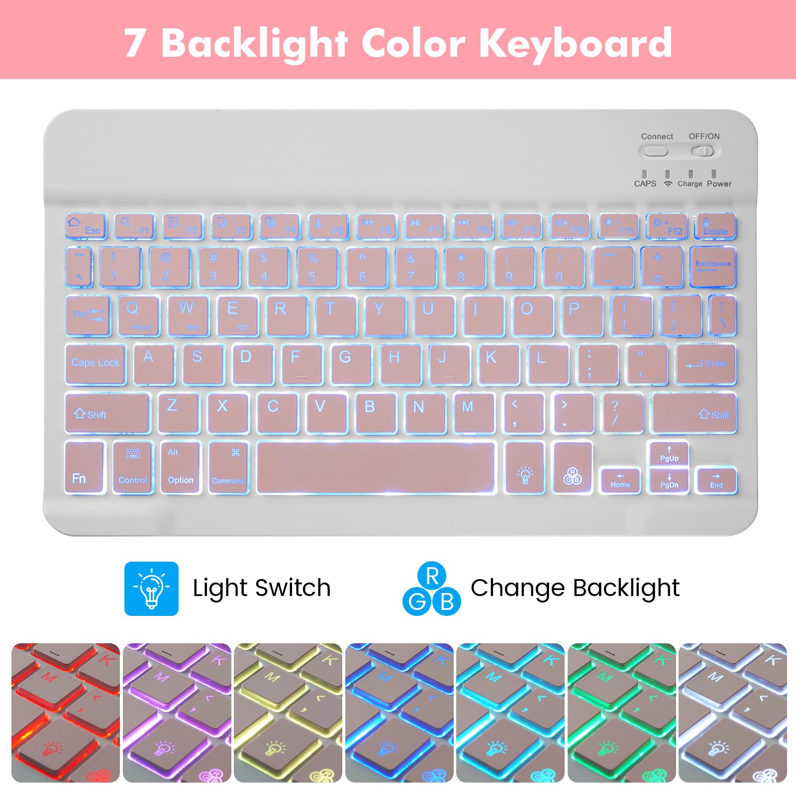 Lama Backlit Keyboard Case For Samsung Galaxy S6 Lite 10.4 Case With Keyboard, Detachable Keyboard Case With S Pen Holder For Ga