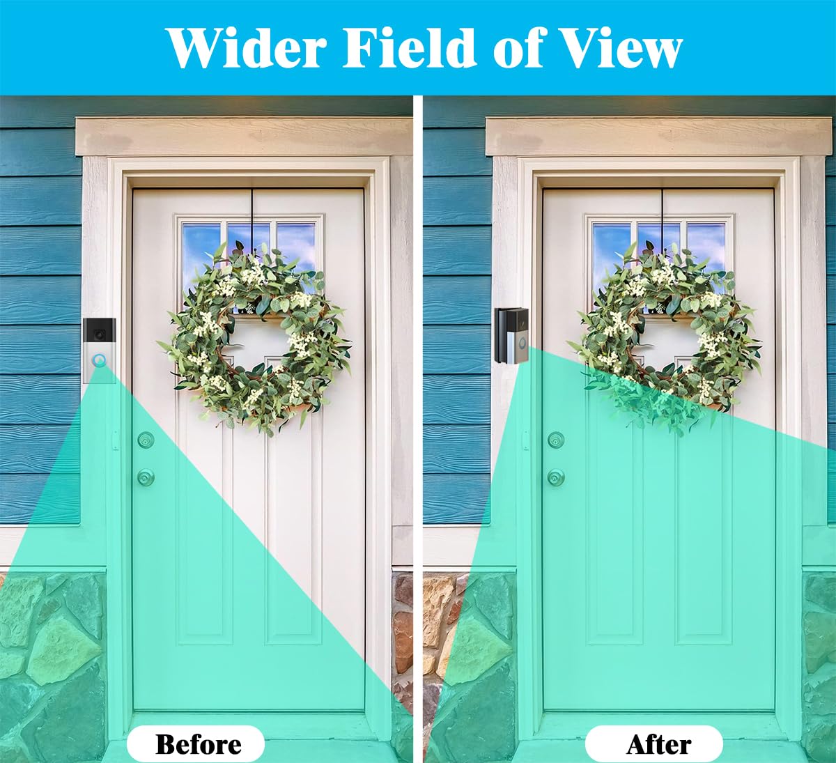 Adjustable (30 To 55 Degree) Video Doorbell Angle Mount, Compatible With Video Doorbell 1/2/3/4/(2020 Release)/Battery Doorbell/