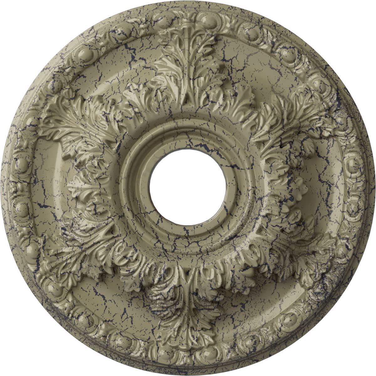 Ekena Millwork CM18GACSC Granada Ceiling Medallion, 18 OD x 3 1/2 ID x 2 1/2 P, Castle Stone Crackle