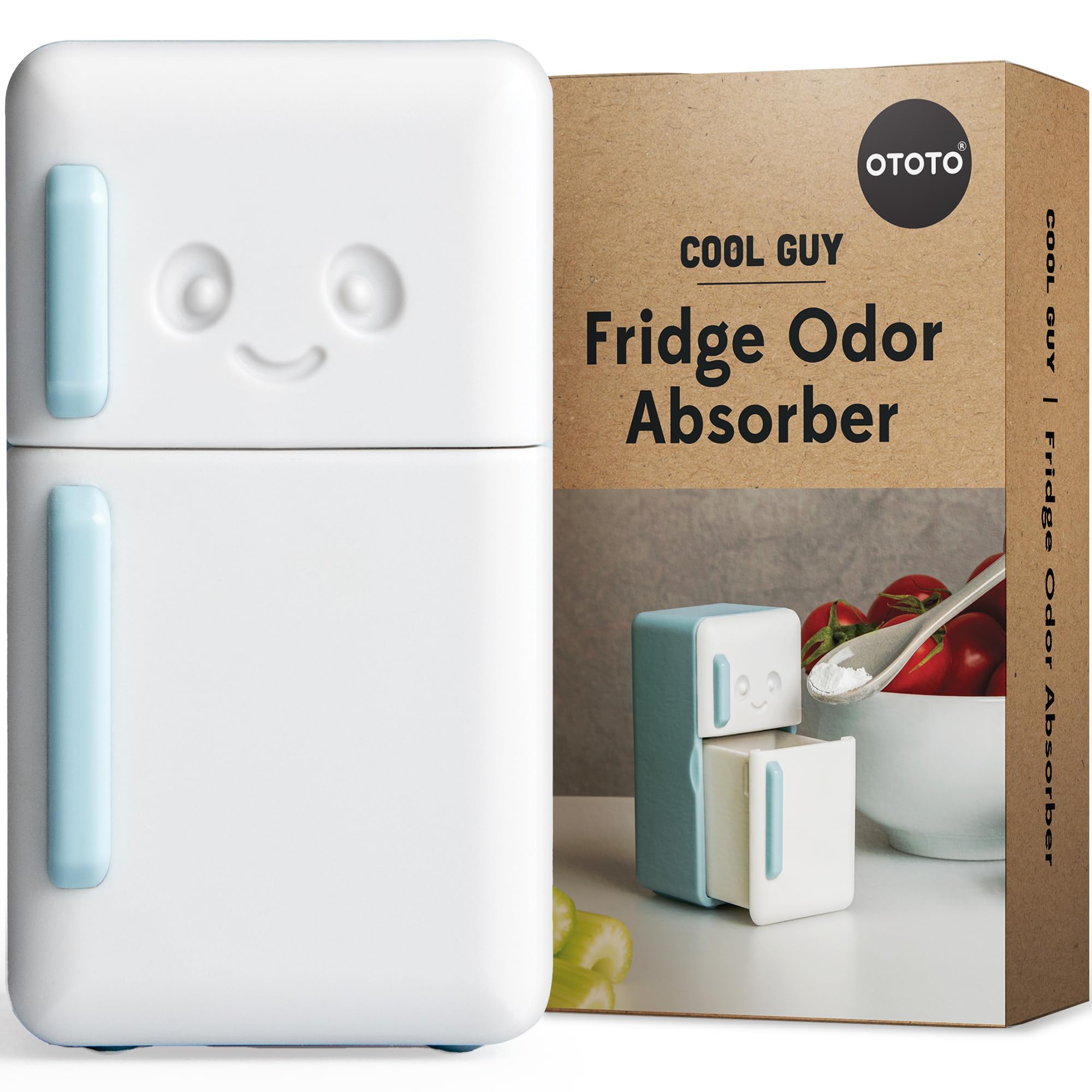 New!! Fridge Deodorizer By Ototo   Baking Soda Fridge, Refrigerator Deodorizer, Baking Soda Odor Absorber, Cute Gifts, Cute Kitc