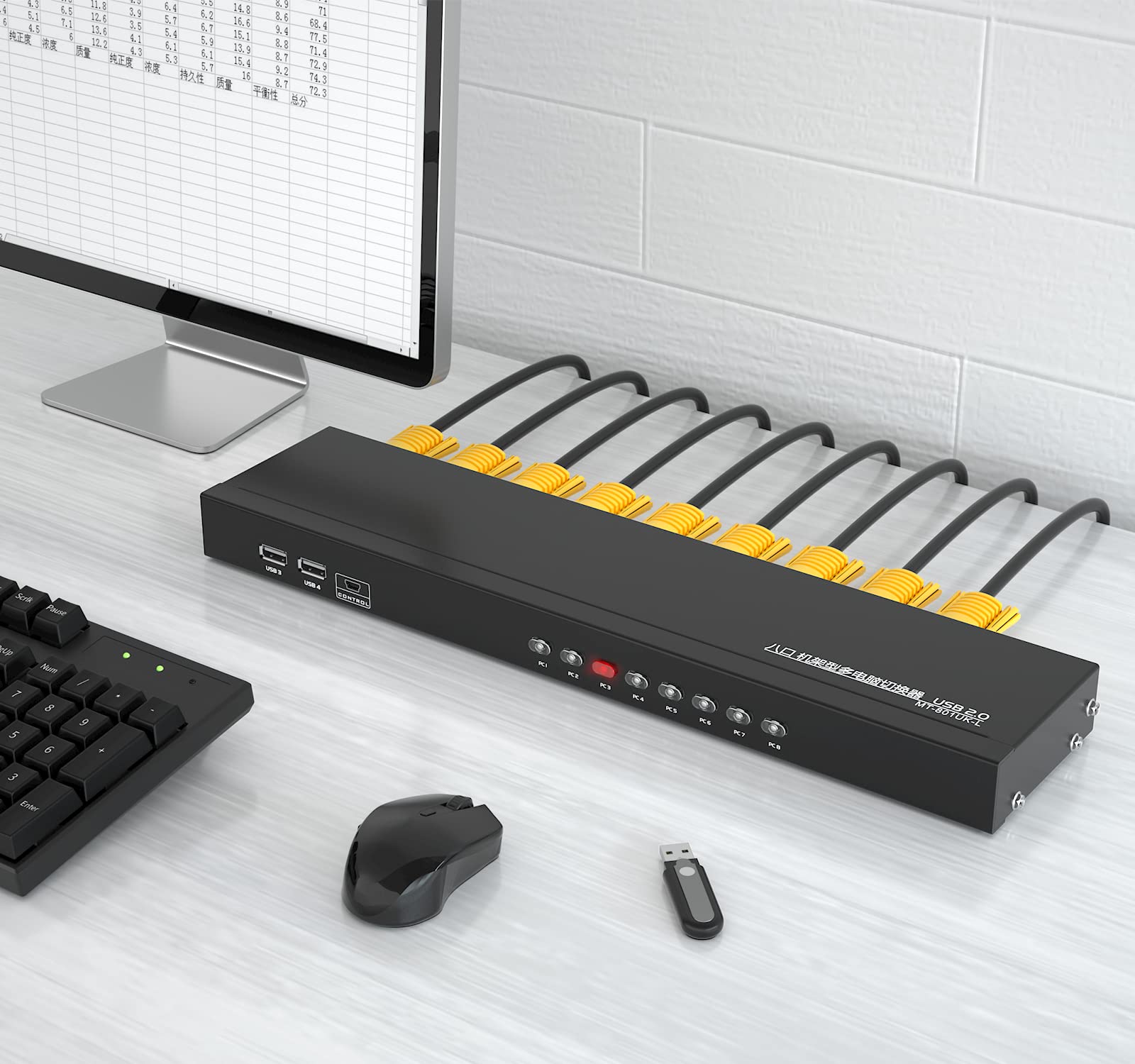 Yinker Vga Kvm Cable 16Ft, Usb Vga 2In1 Kvm Cable For Vga Kvm Switch (2Pack, 5M)