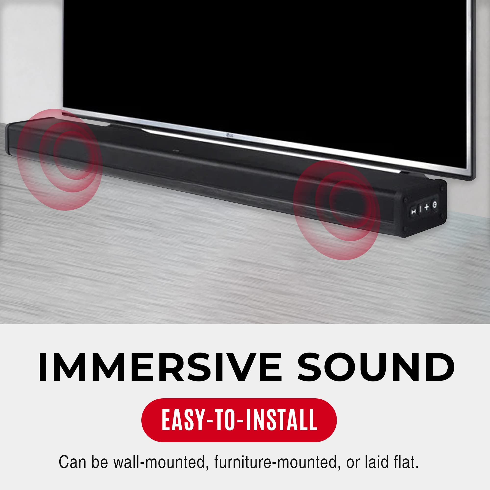 Zvox Sb500 Soundbar For Tv, Home Speaker Bar Works With 50 To 90 Tvs, Soundbar With Subwoofer Built-In, 6 Modes Accuvoice Dialog