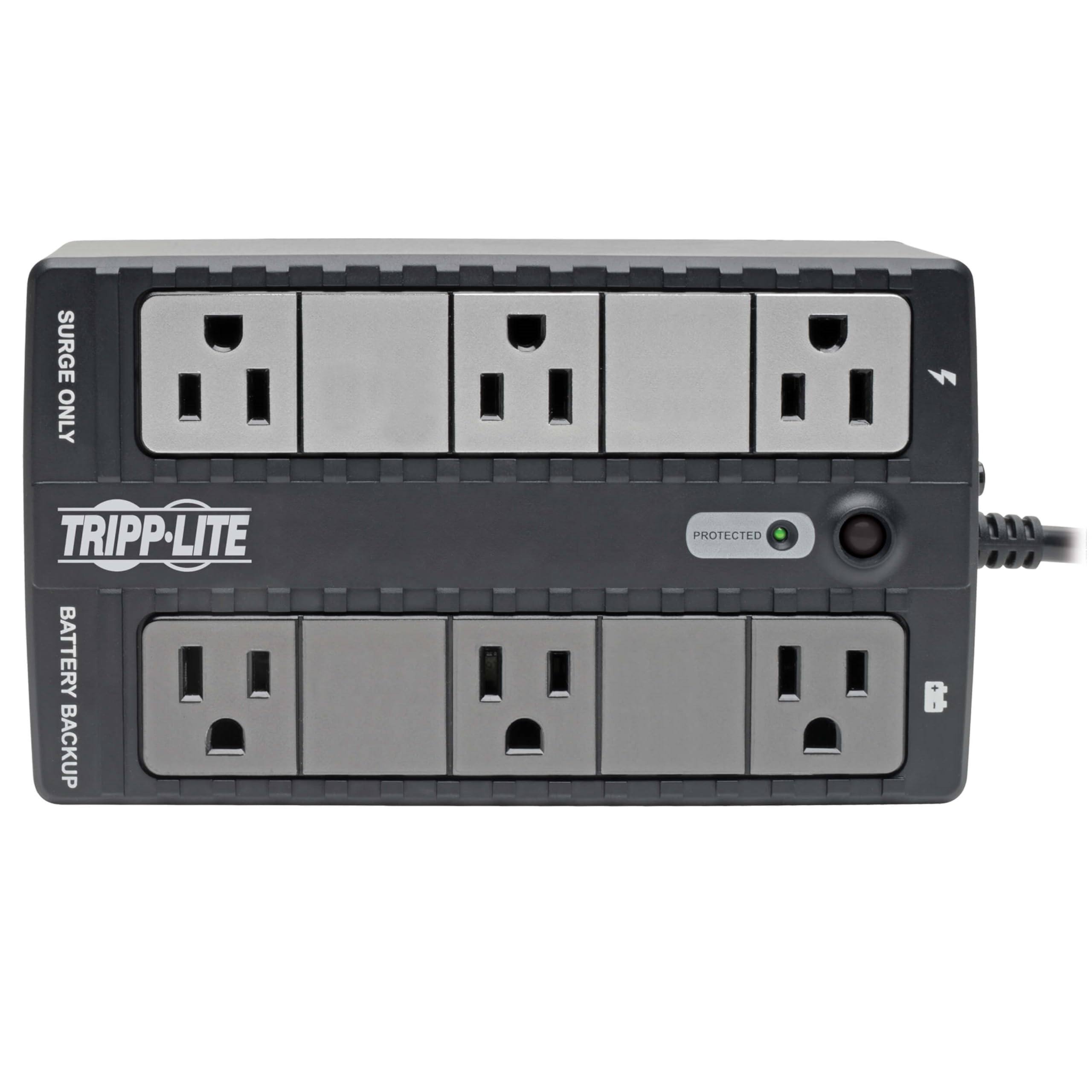 Tripp Lite Ups 350Va Battery Backup Uninterruptible Power Supply, 6 Outlets, Surge Protector, Compact Basic Standby For Pc Compu