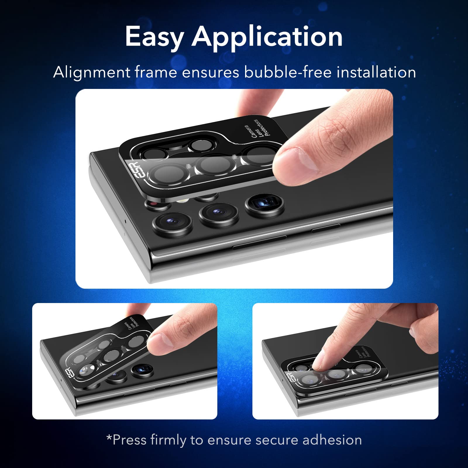 Esr Camera Lens Protector Compatible With Samsung Galaxy S22 Ultra (2022), Scratch Resistant Ultra Thin Tempered Glass With Alum