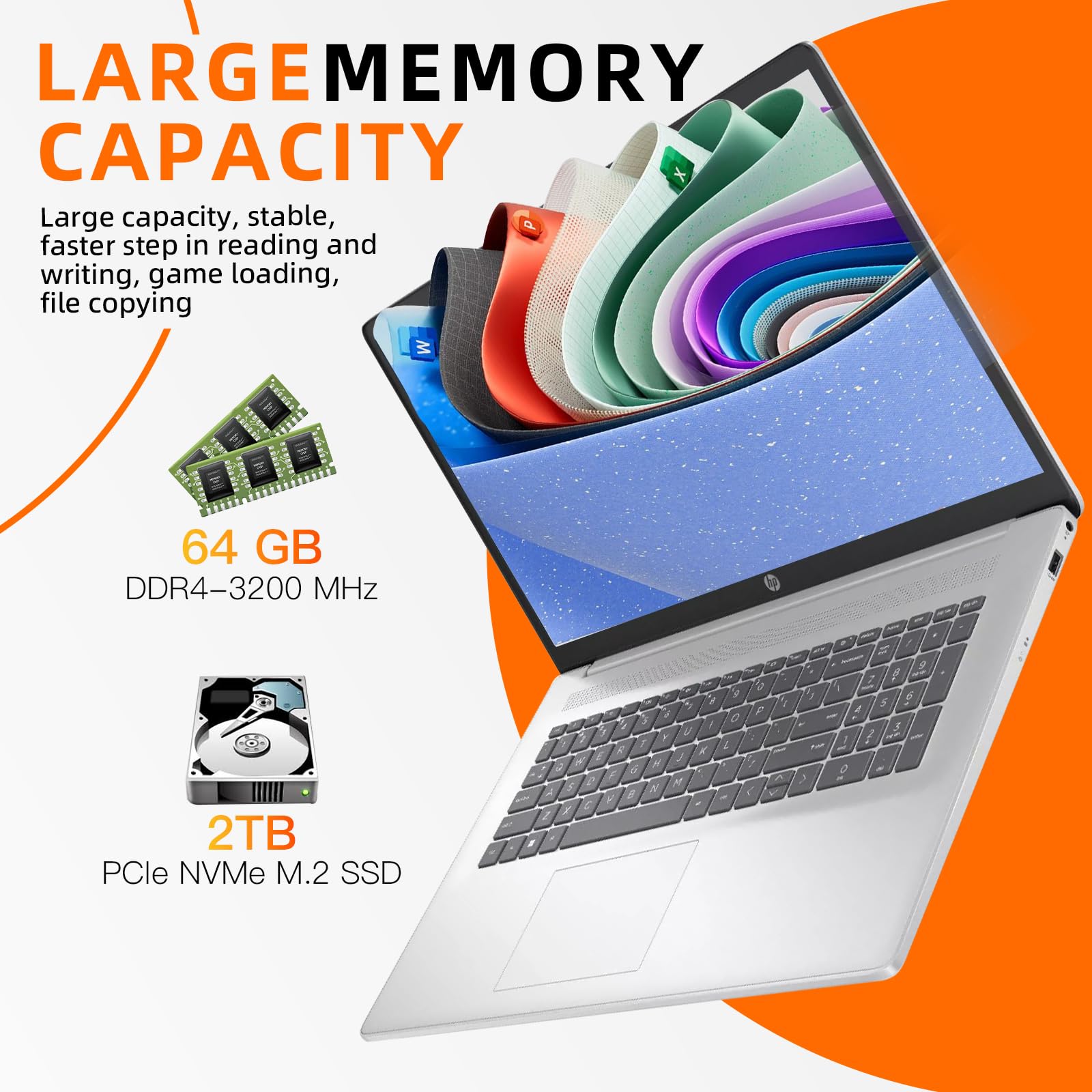 Hp 17 Inch Laptop For Business And Students, 17.3'' Fhd, Amd Ryzen 5 (Beats I7-1165G7), W/Copilot, Ms Office Pro, Wins 11 Pro, N