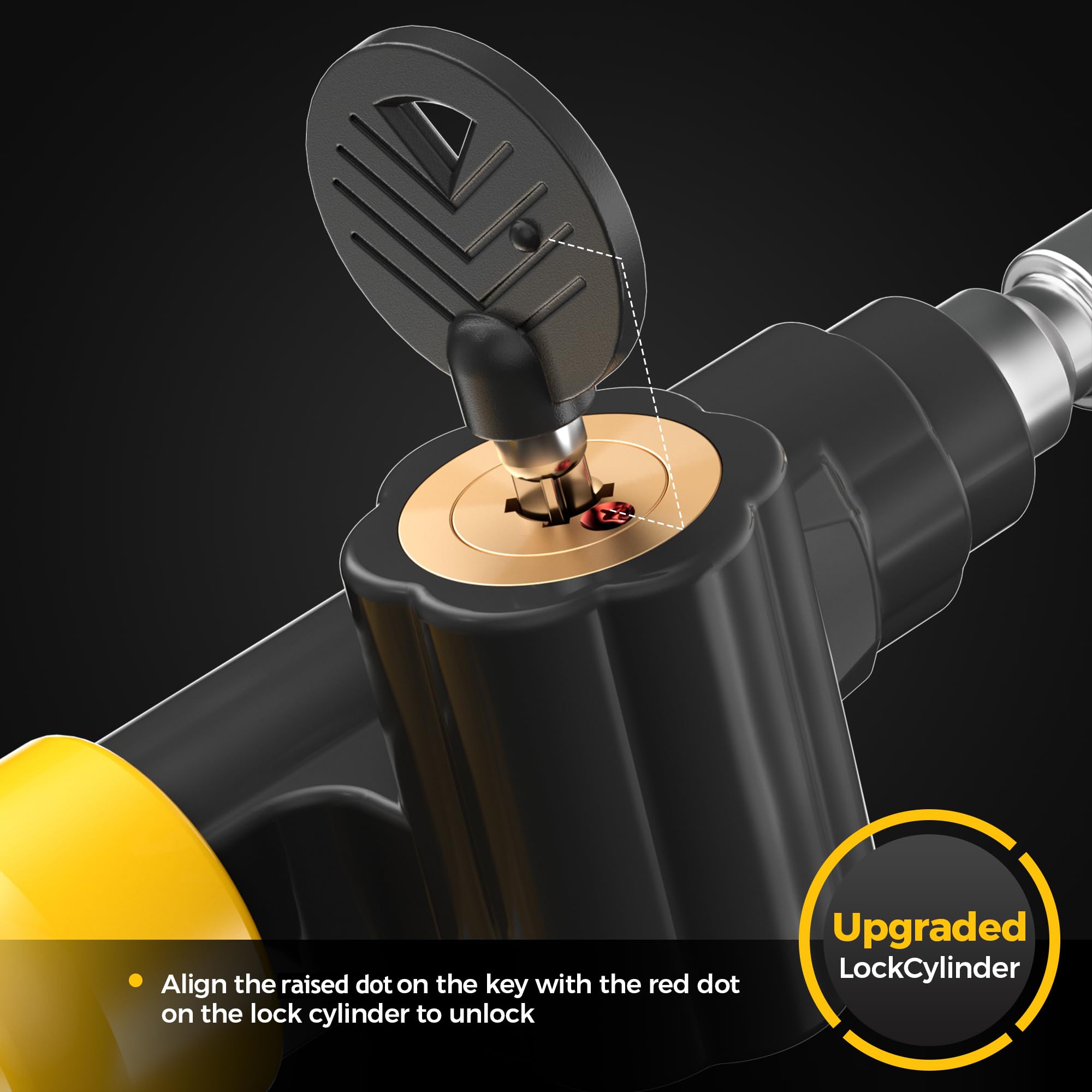 Surdoca Upgraded Car Steering Wheel Lock Anti-Theft Device, Steering Wheel Locks For Car Suv Van, Easy Installation, Rubber Prot