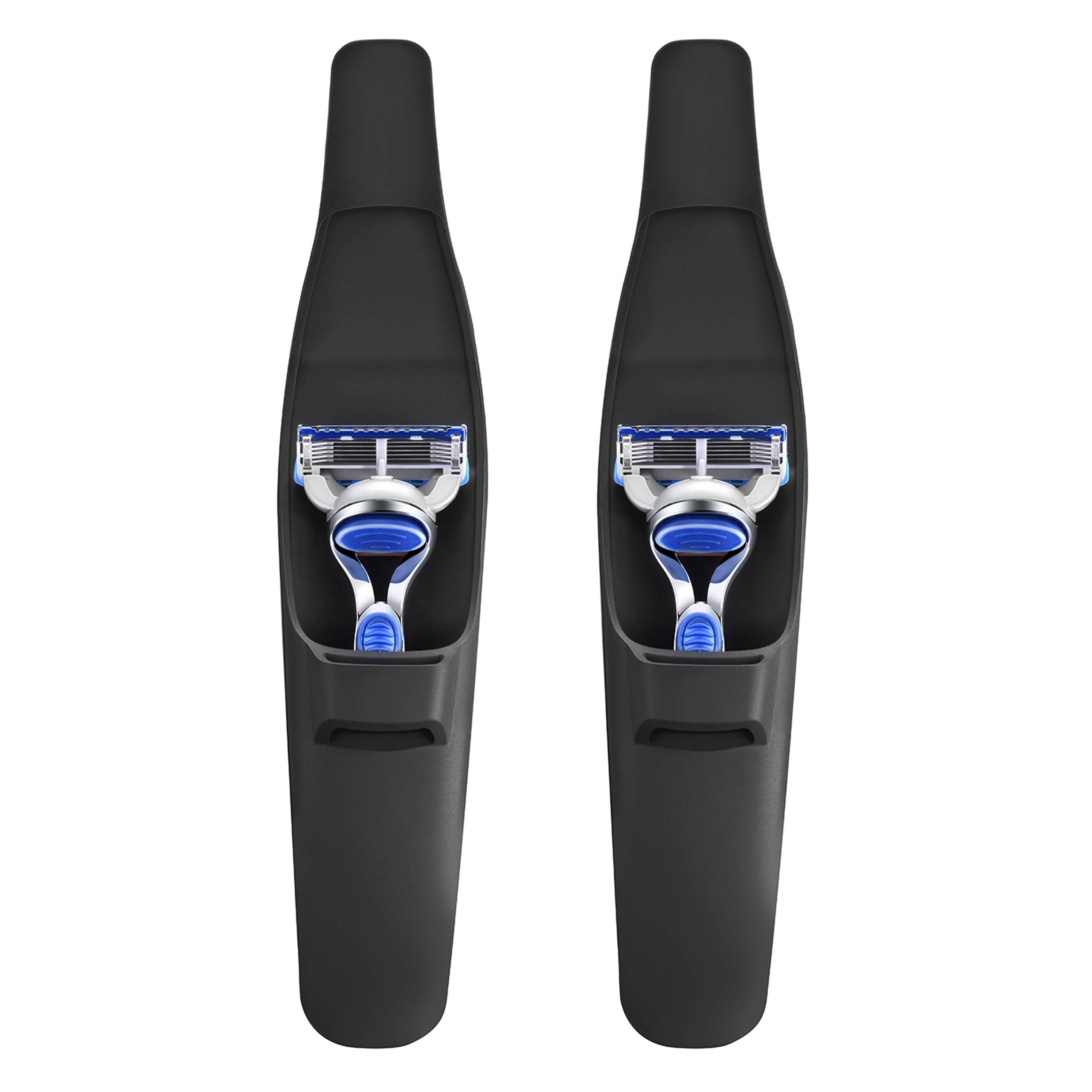 Teaieei 2 Pack Razor Case For Travel Silicone Safety Waterproof For Gillette Parker Merkur Soft Shaver Case Carrying Cover Bag