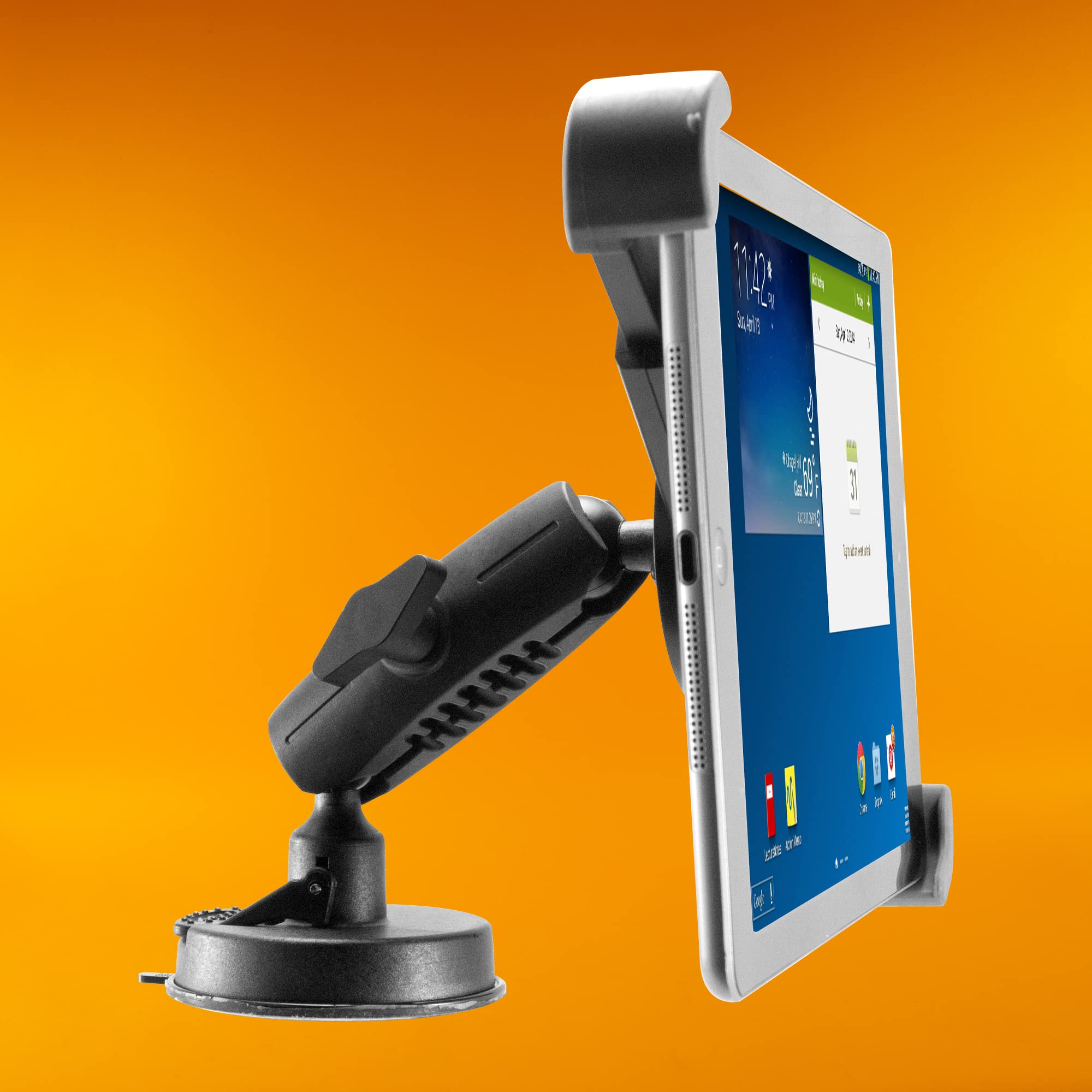 Ibolt Tabdock 2 Drive-Holder/Mount With Suction Cup And Amps Plate Bizmount- For Your Windshield, Dashboard, Or Desk - Compatibl