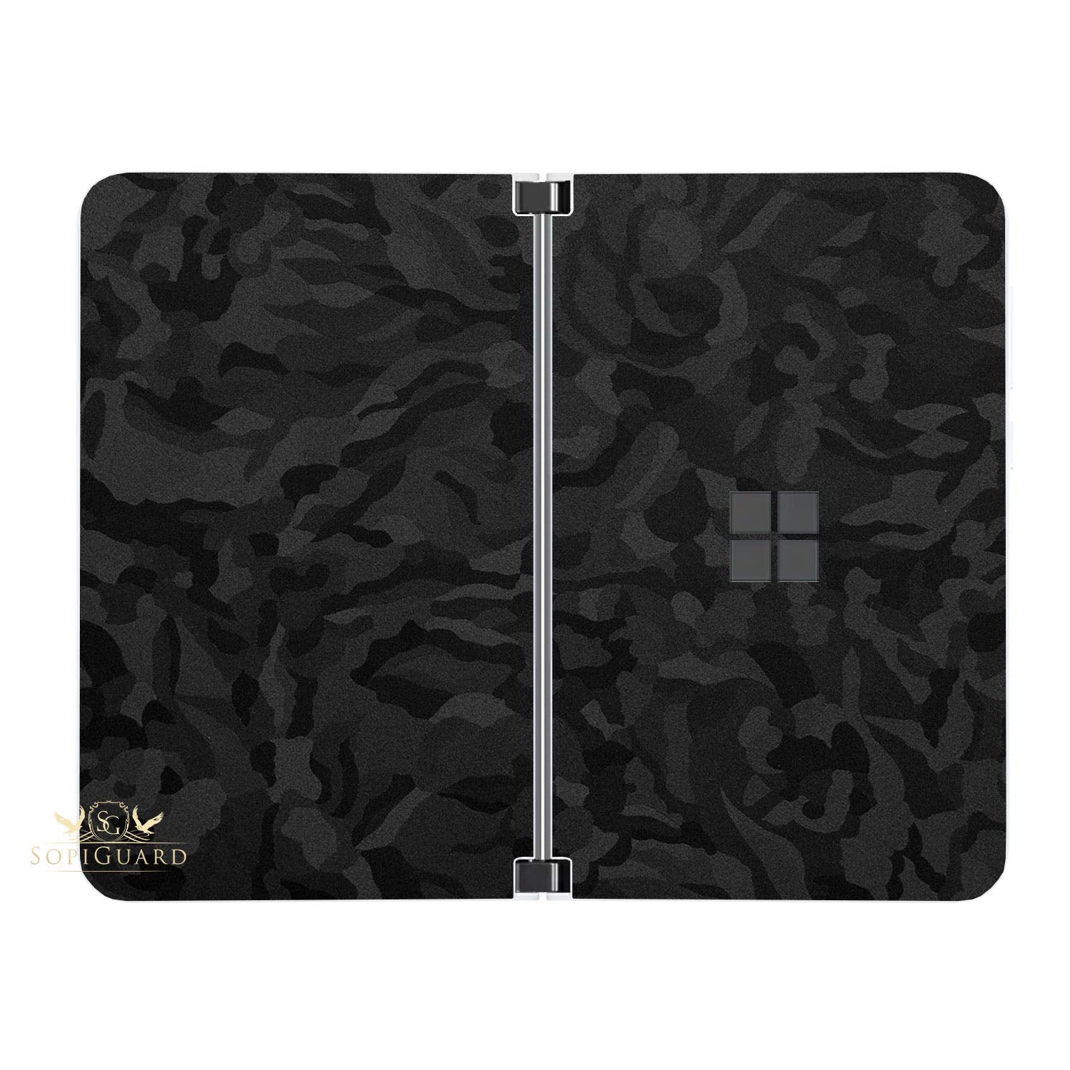 Sopiguard Sticker For Surface Duo Phone Edge To Edge Precision Vinyl Skin Wrap (Camo Black)