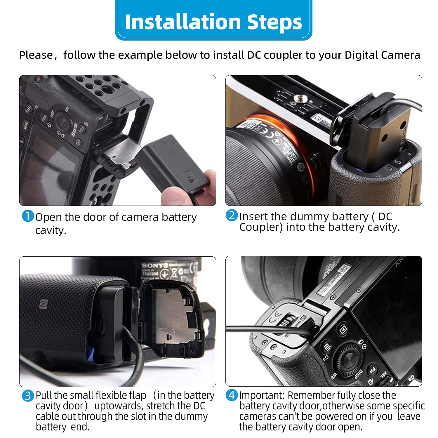 Glorich Ac Pw20 Ac Power Adapter Np Fw50 Dummy Battery Compatible With Cameras Sony Alpha Zv E10 A7 A7R A7S A7Ii A7Rii A7Sii A6500 A6400 A6300 A6100 A6000 A5100 A5000 Rx10 Ii Iii Iv Nex 3 Nex 5 Nex 7