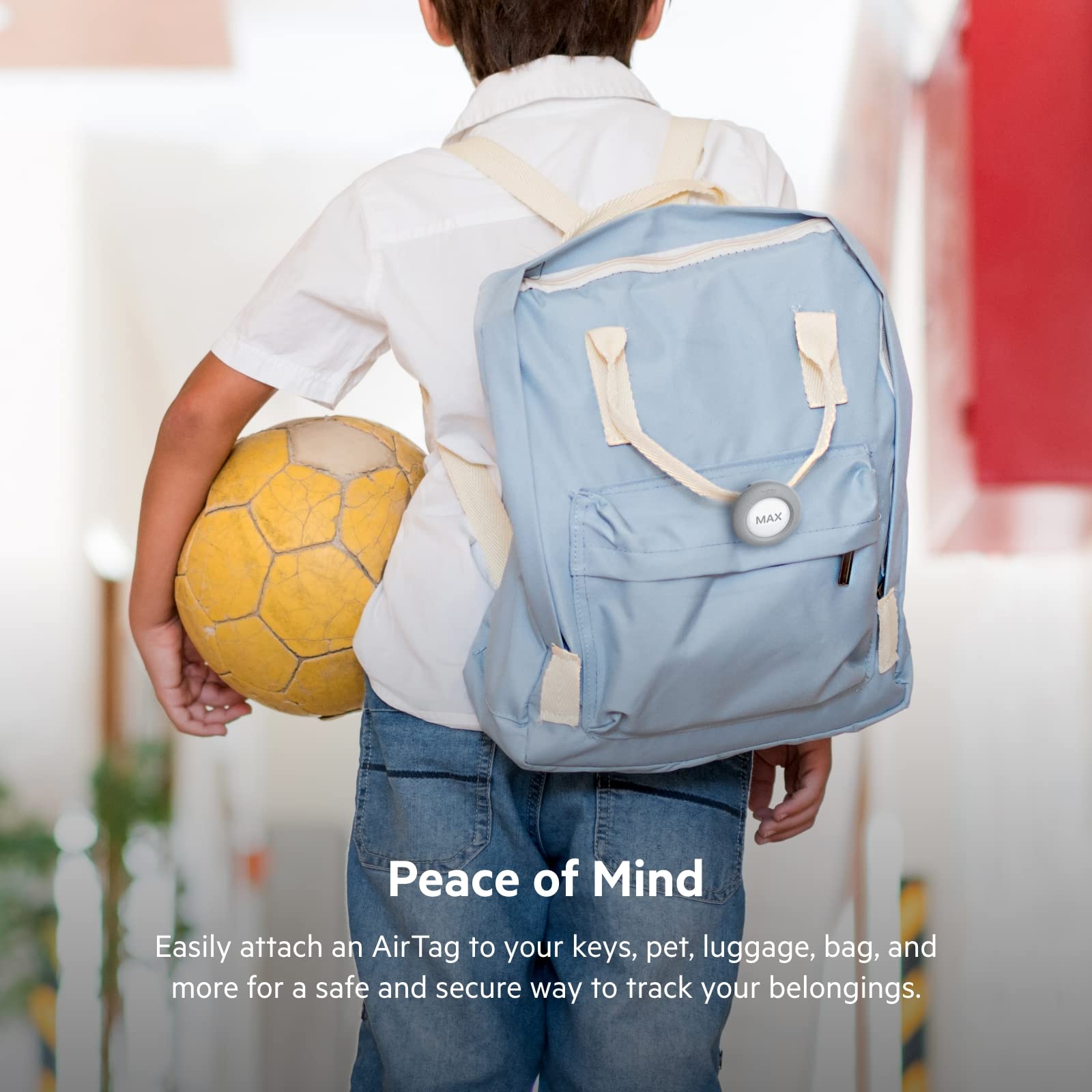 Belkin Apple AirTag Secure Holder with Clip   AirTag Holder   Durable Scratch Resistant AirTag Case   Apple Air Tag Case with Spring Loaded Clip   Attach to Backpack, Clothing, & Luggage   Light Gray