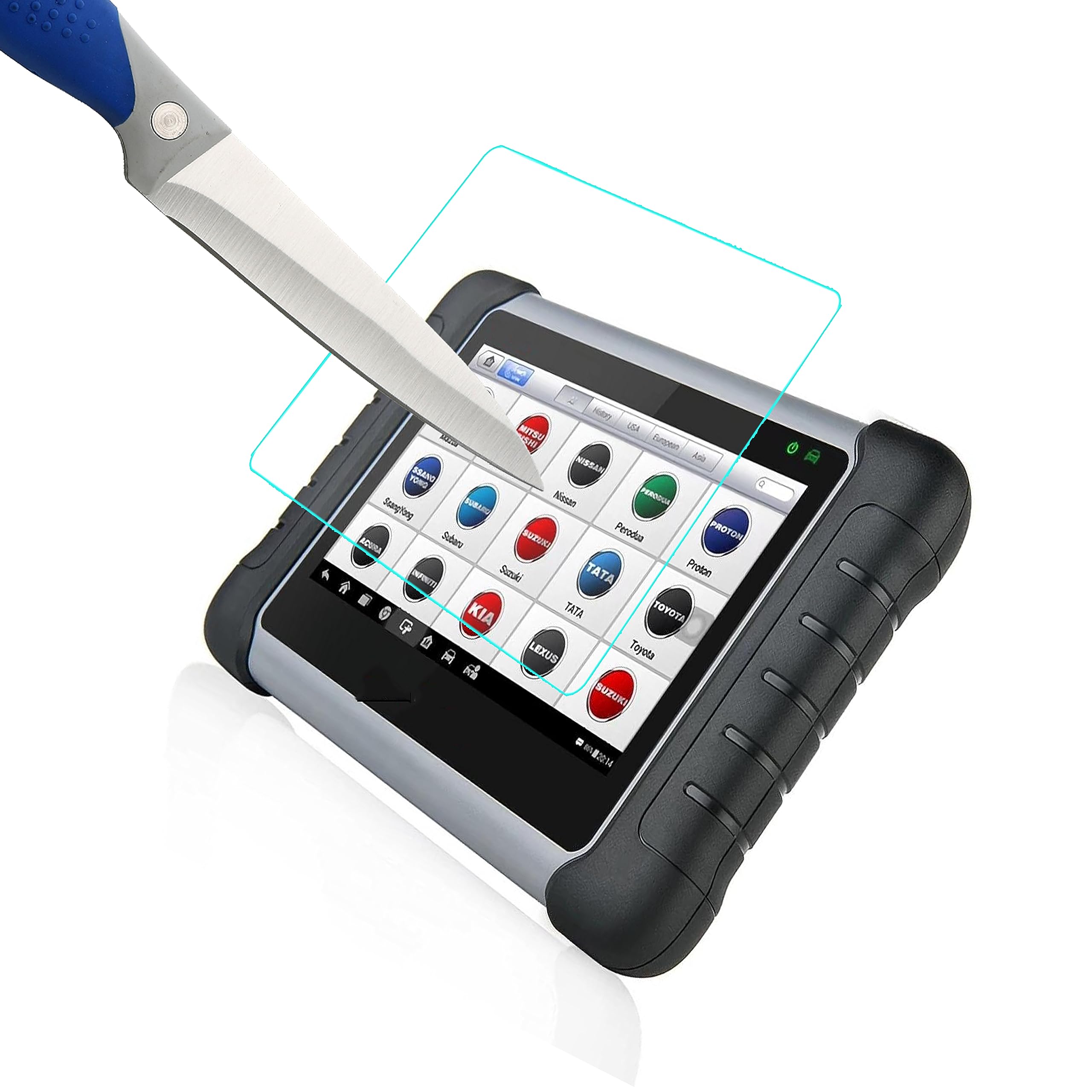 Mr.Shield [2 Pack] Screen Protector For Autel Maxicom Mk808Bt/Mk808/Mk808Ts, (Tempered Glass) Autel Maxicheck Mx808 / Maxipro Mp