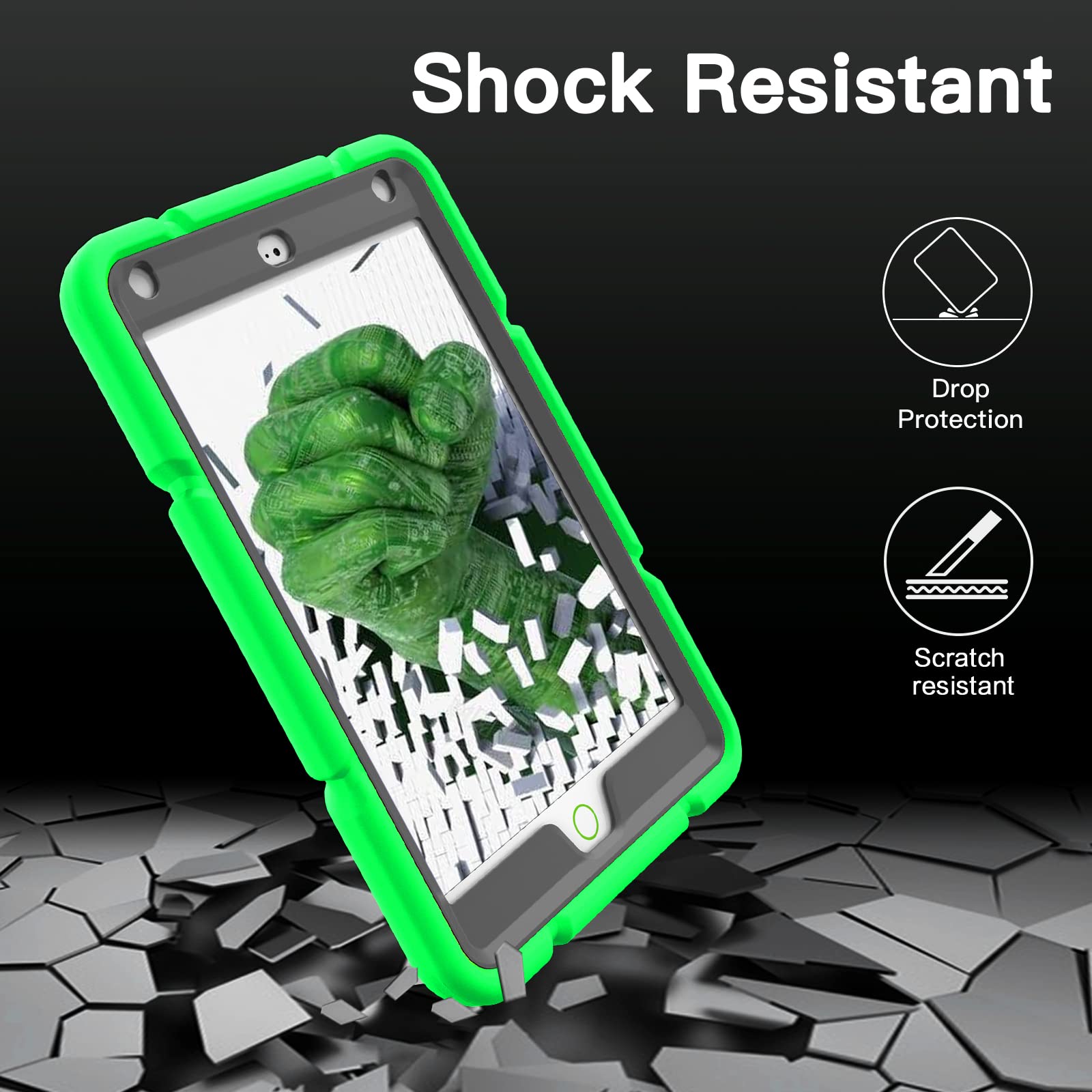 Grifobes For Ipad Mini 5 Case, For Ipad Mini 4 Case For Kids,Shockproof Rugged Cover With Stand For Ipad Mini 5Th/4Th Generation