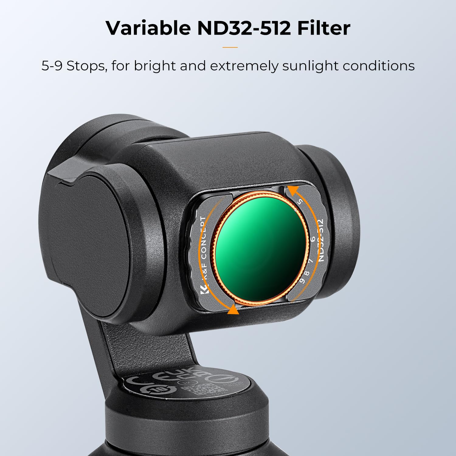 K&F Concept Adjustable Magnetic Nd Filters Set For Dji Osmo Pocket 3 Creator Combo, Adjustable Nd Filters 1 5 Stops + 6 9 Stops